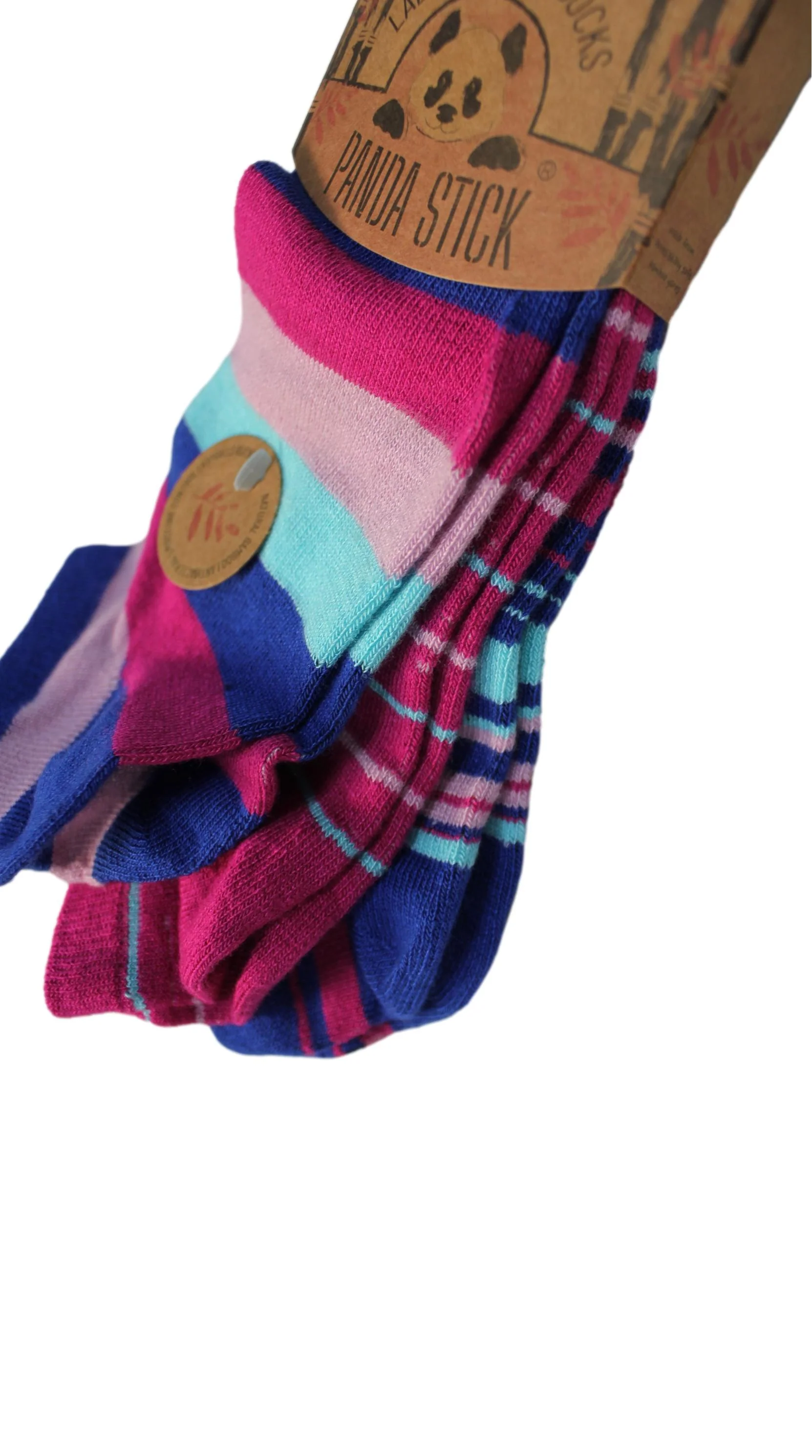 3 Pack Bamboo Trainer Sock Colour Stripe - Image 2