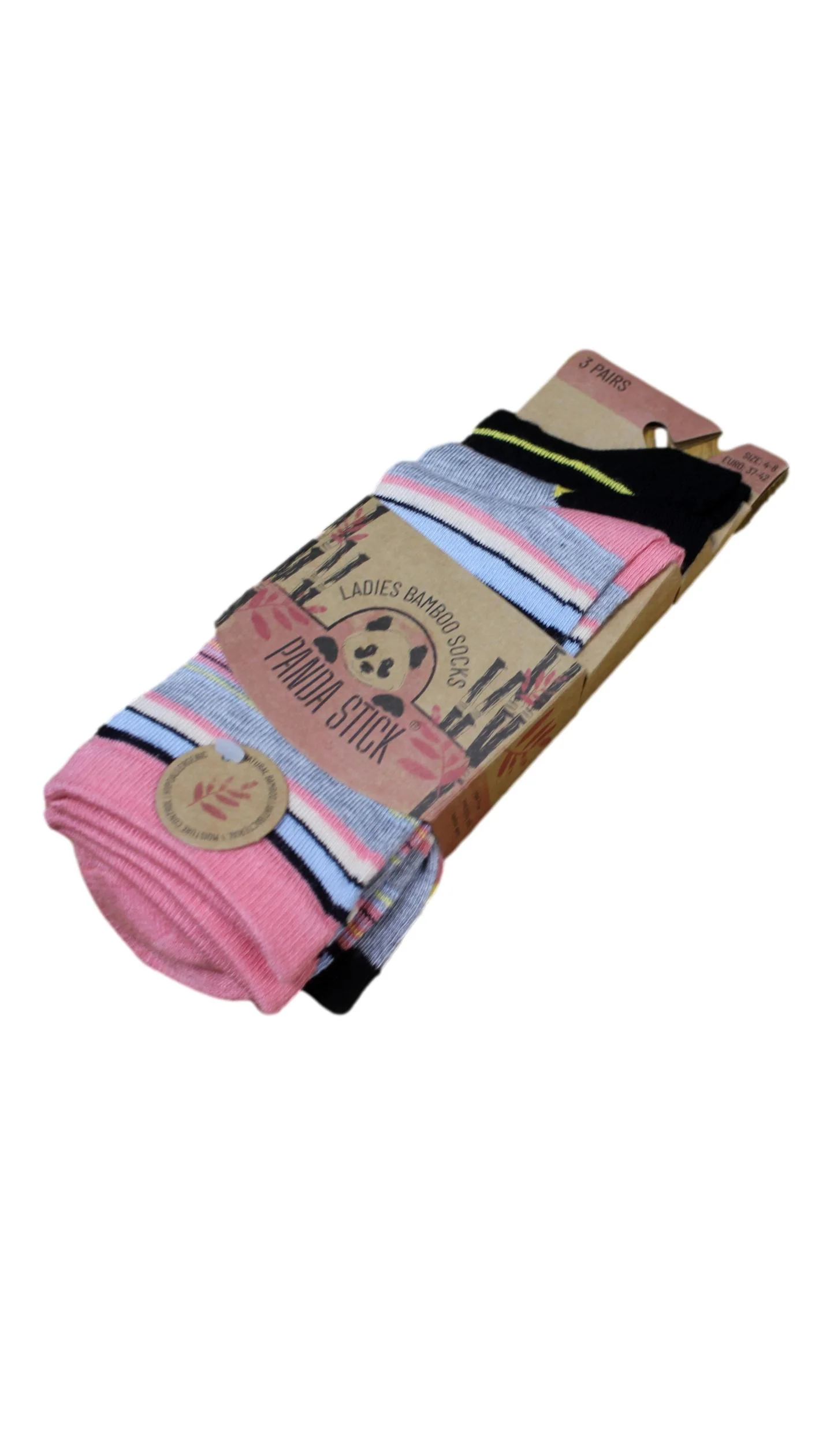Bamboo Socks With Stripes Grey - Image 3
