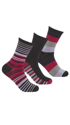 Bamboo Socks With Stripes Black - Image 2