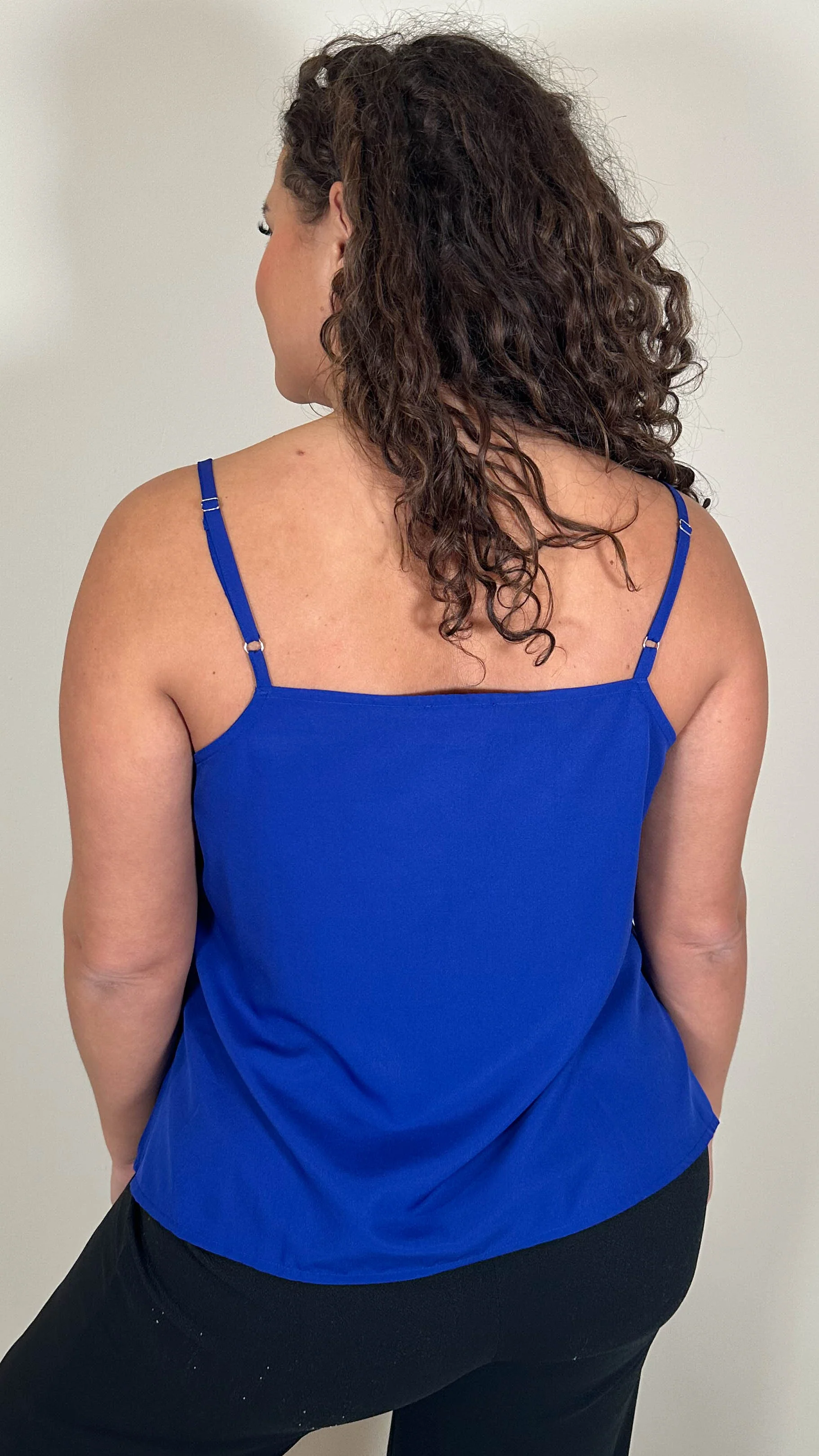 CurveWow Basic Woven Swing Vest Blue - Image 6