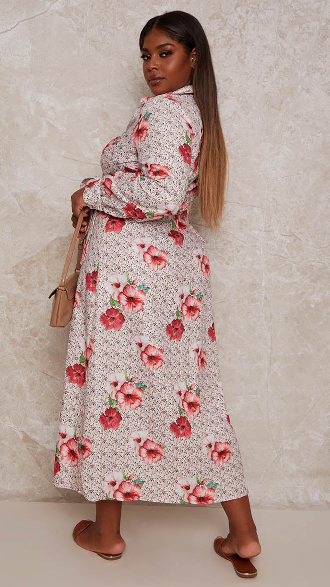 Chi Chi Floral Print Maxi Shirt Dress - Image 2