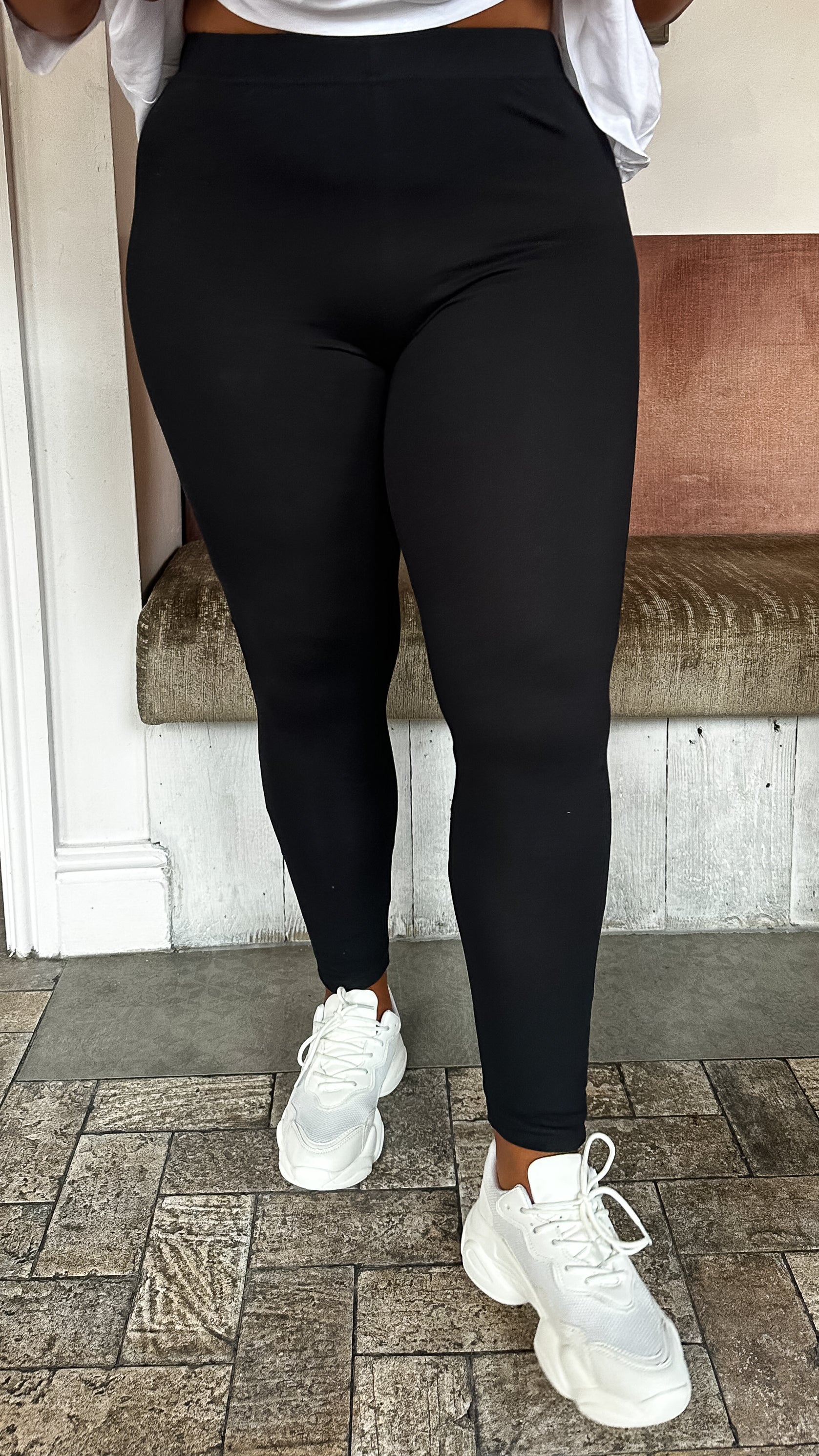 CurveWow 2 Pack Basic Leggings Black/Grey - Image 2