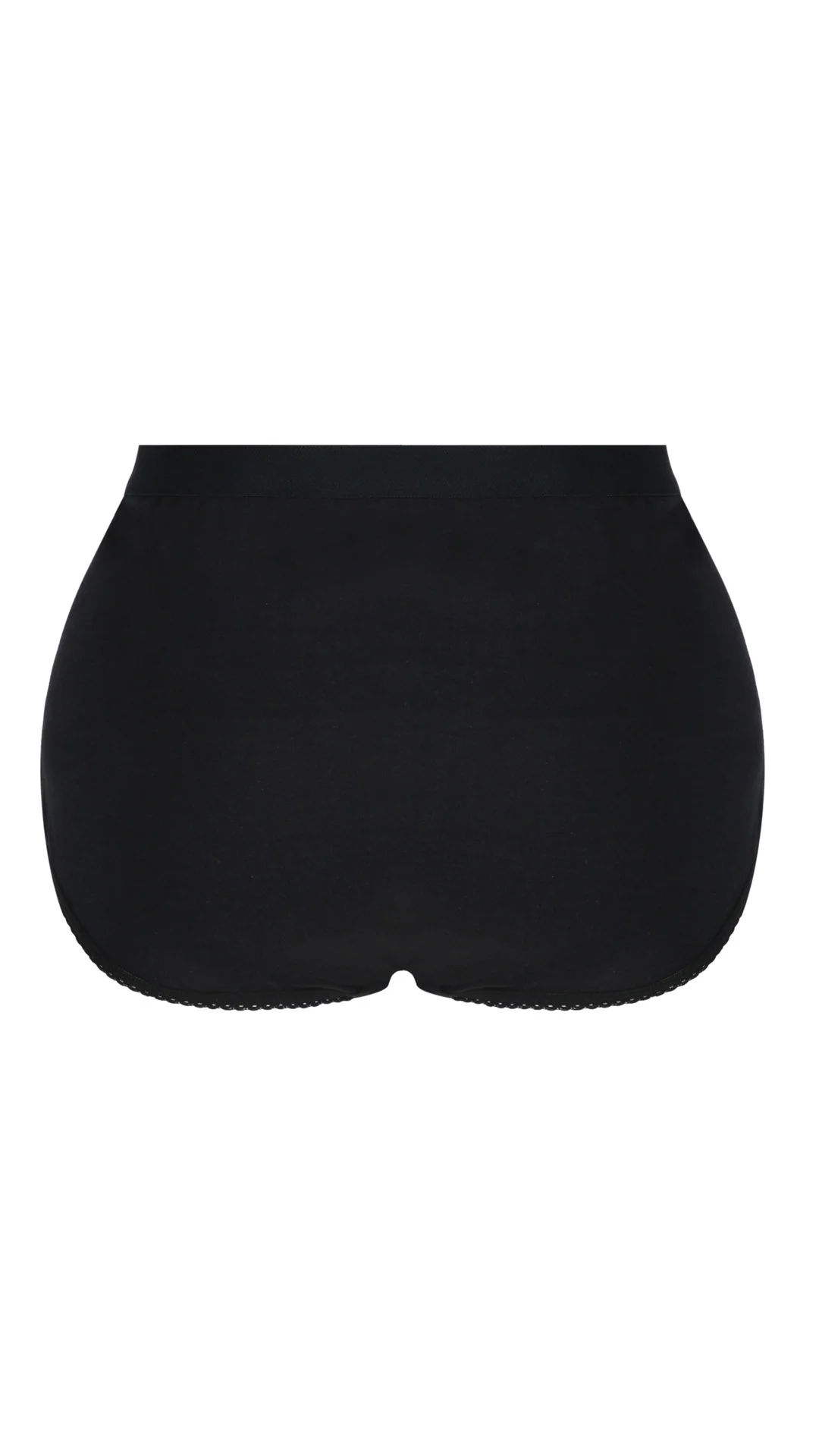 CurveWow 5 Pack Full Cotton Brief Black - Image 3