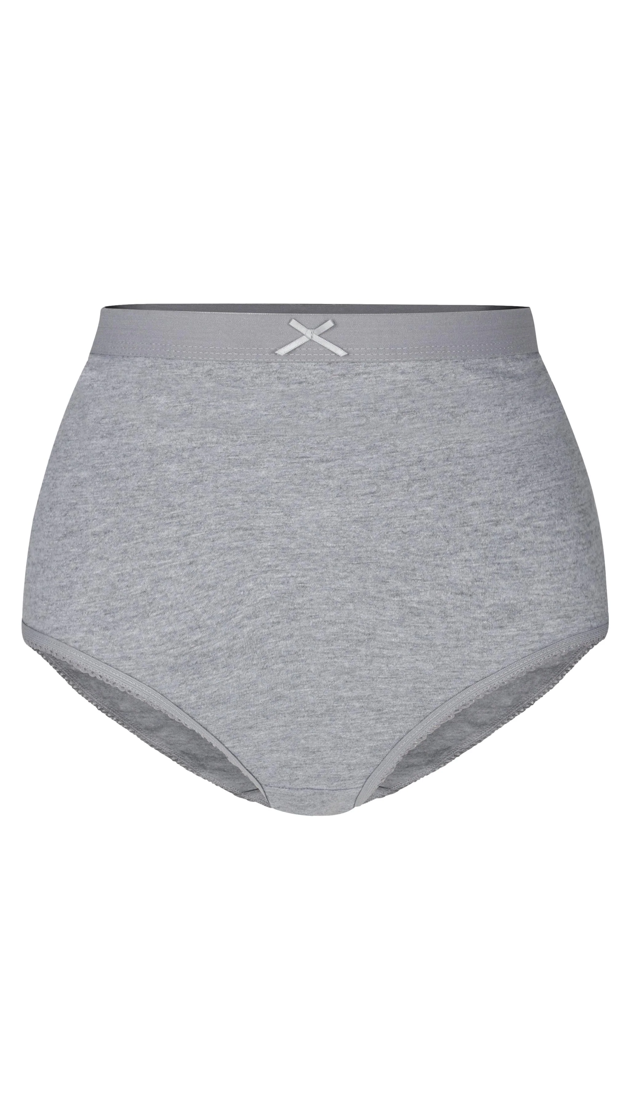 CurveWow 5 Pack Full Cotton Brief Grey - Image 2