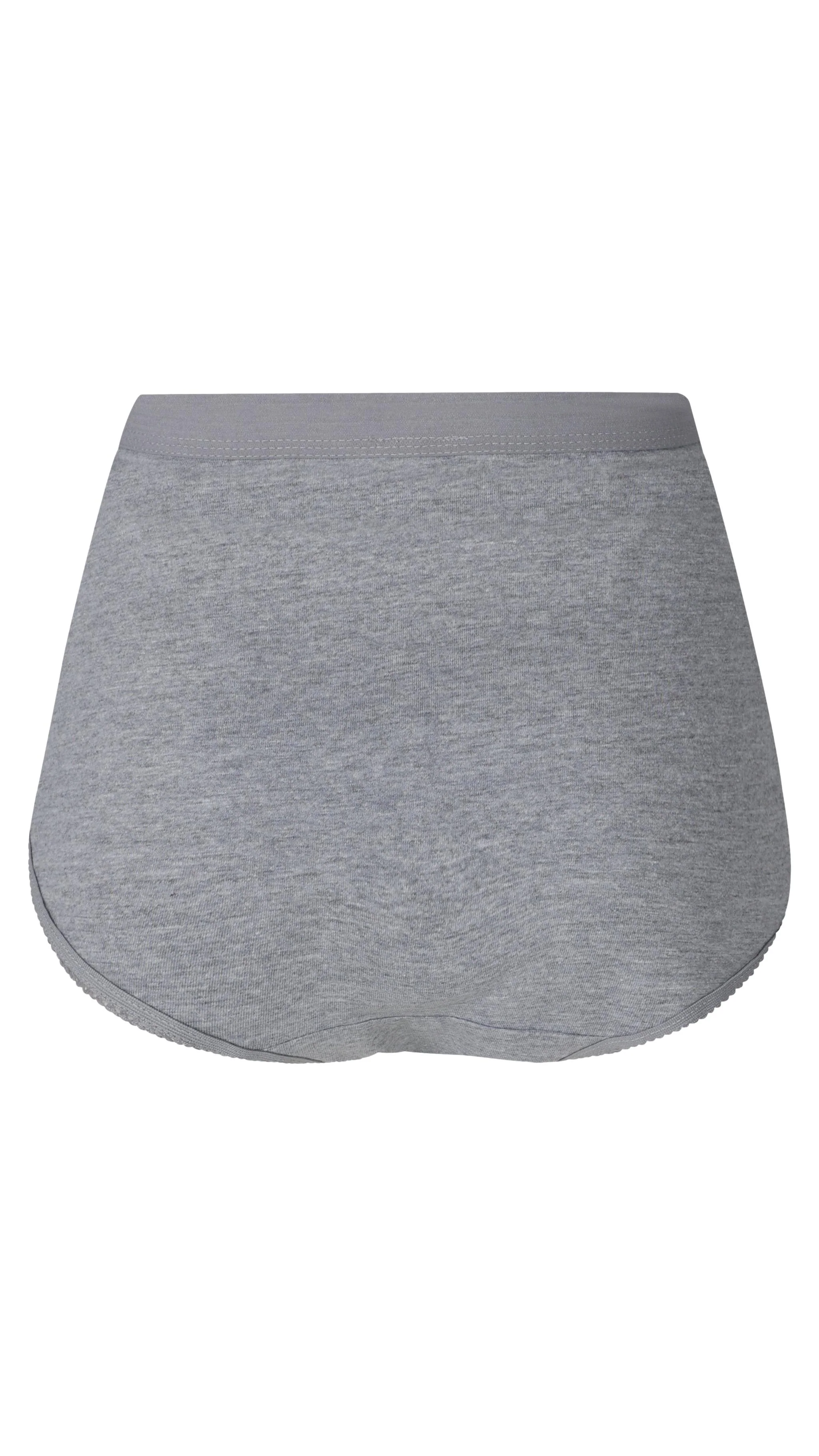 CurveWow 5 Pack Full Cotton Brief Grey - Image 3