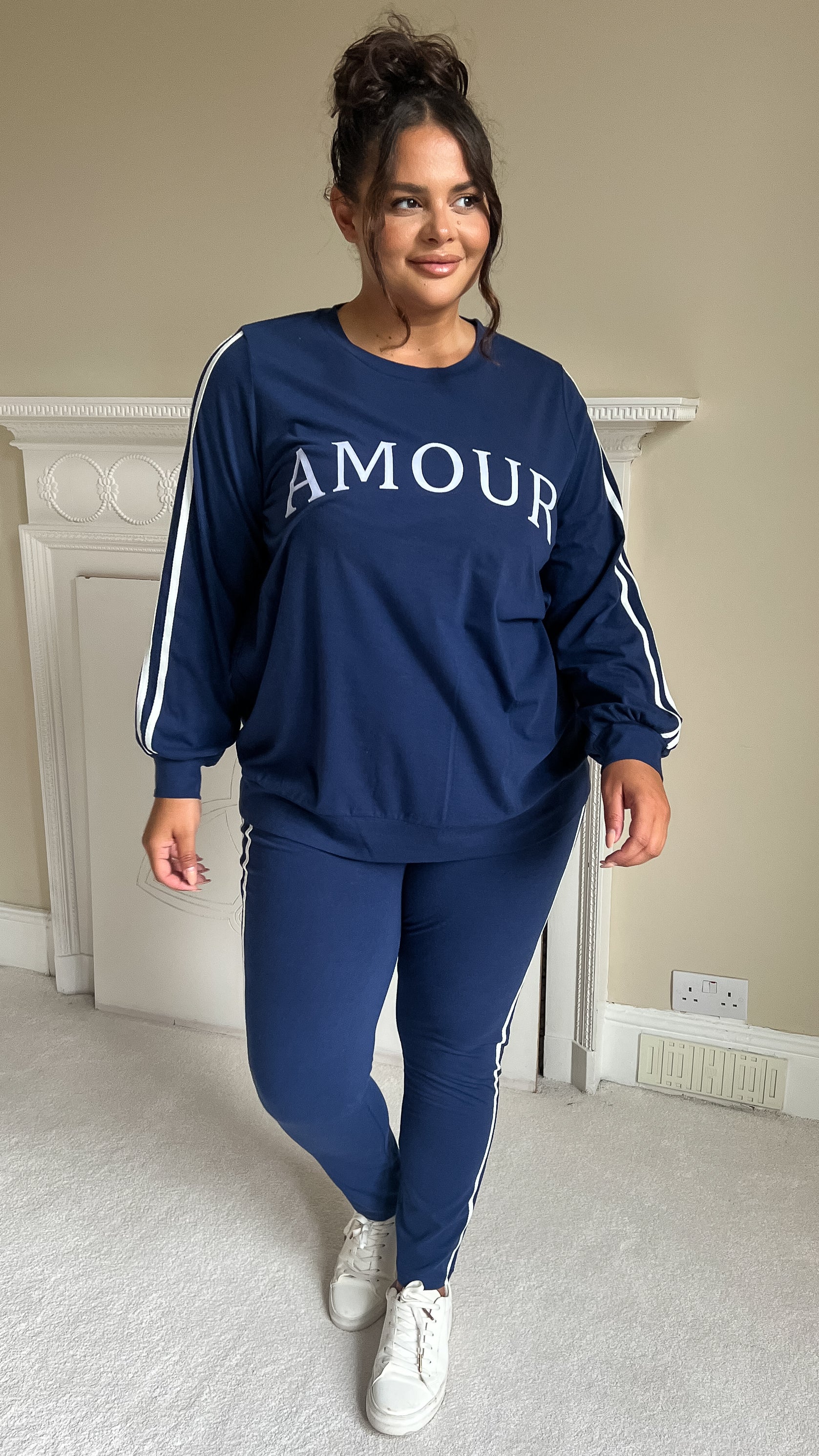 CurveWow 'Amour' Lounge Set Navy - Image 2