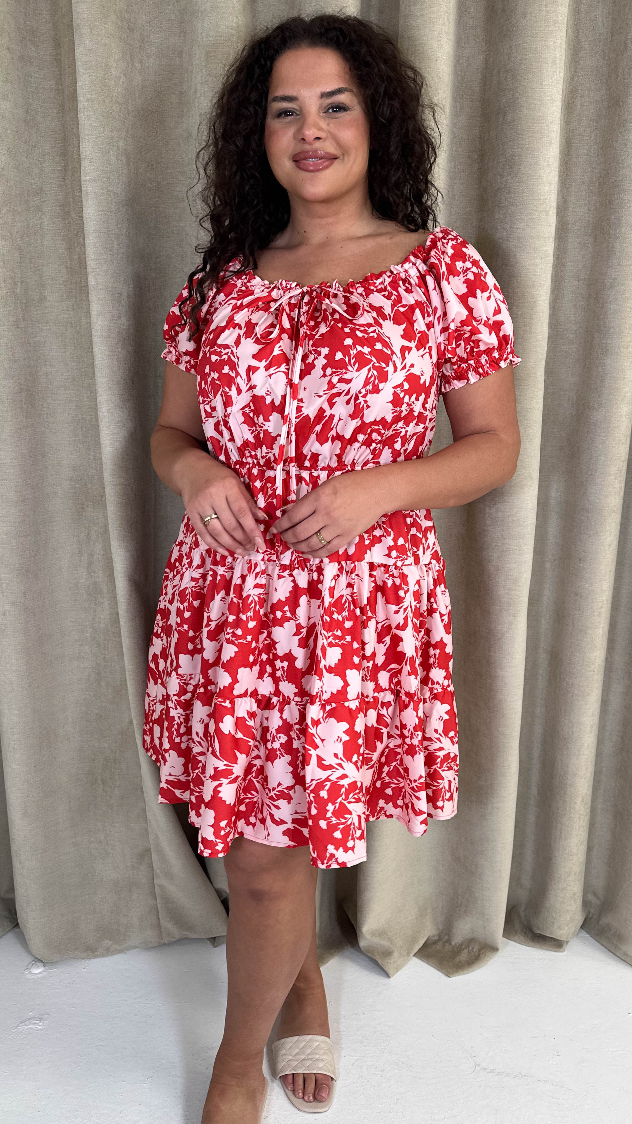 CurveWow Bardot Mini Tea Dress - Image 5
