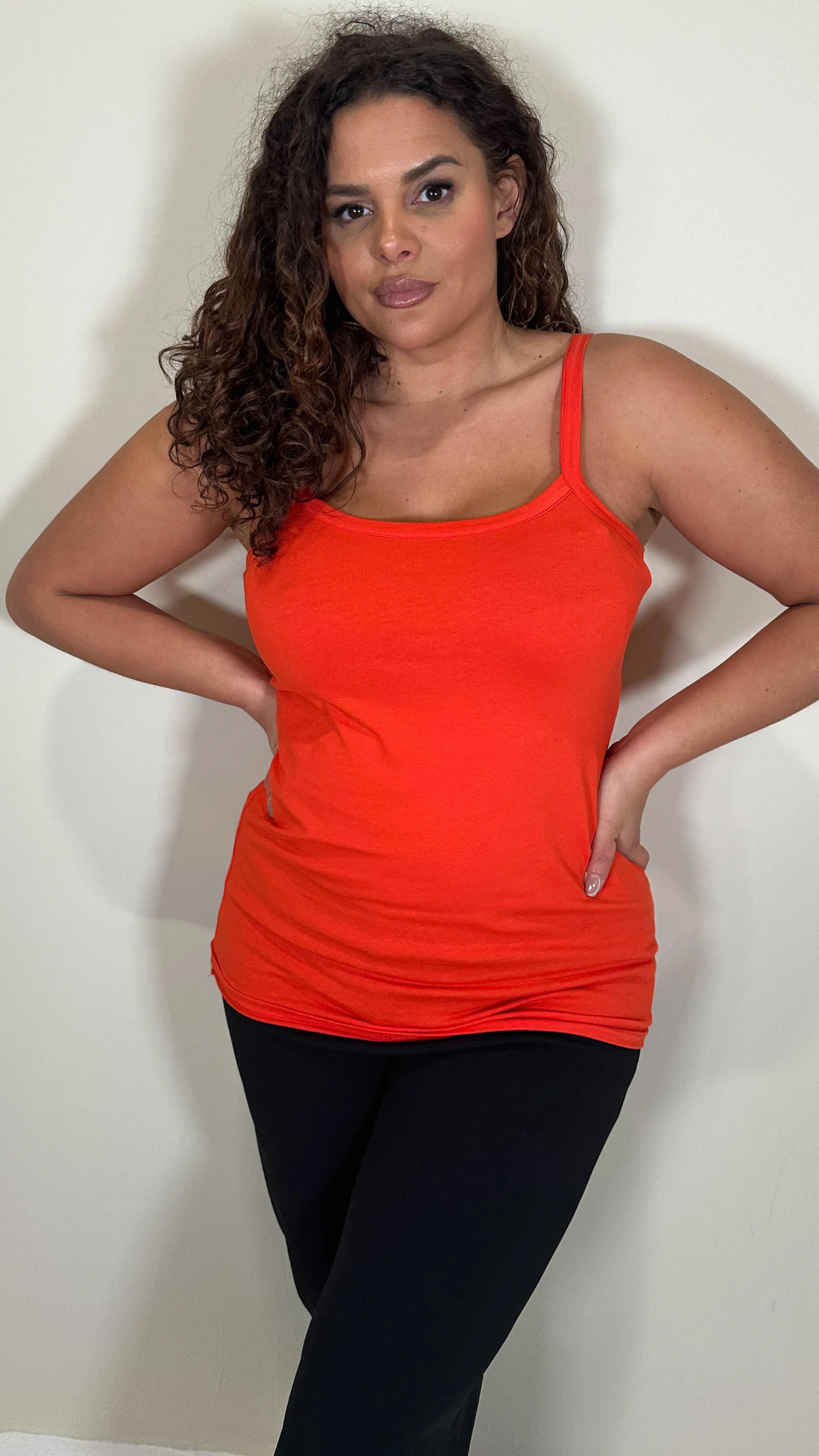 CurveWow Basic Cami Vest Red/Orange - Image 7