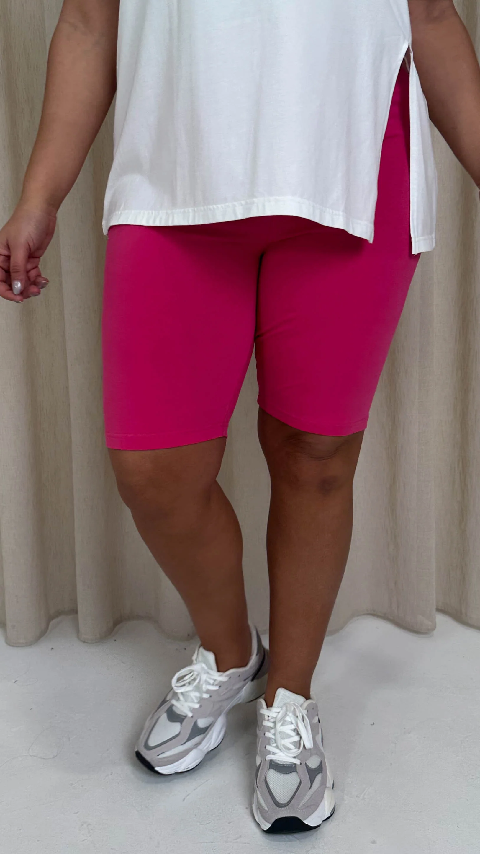 CurveWow  Basic Cycling Short Bright Pink - Image 5