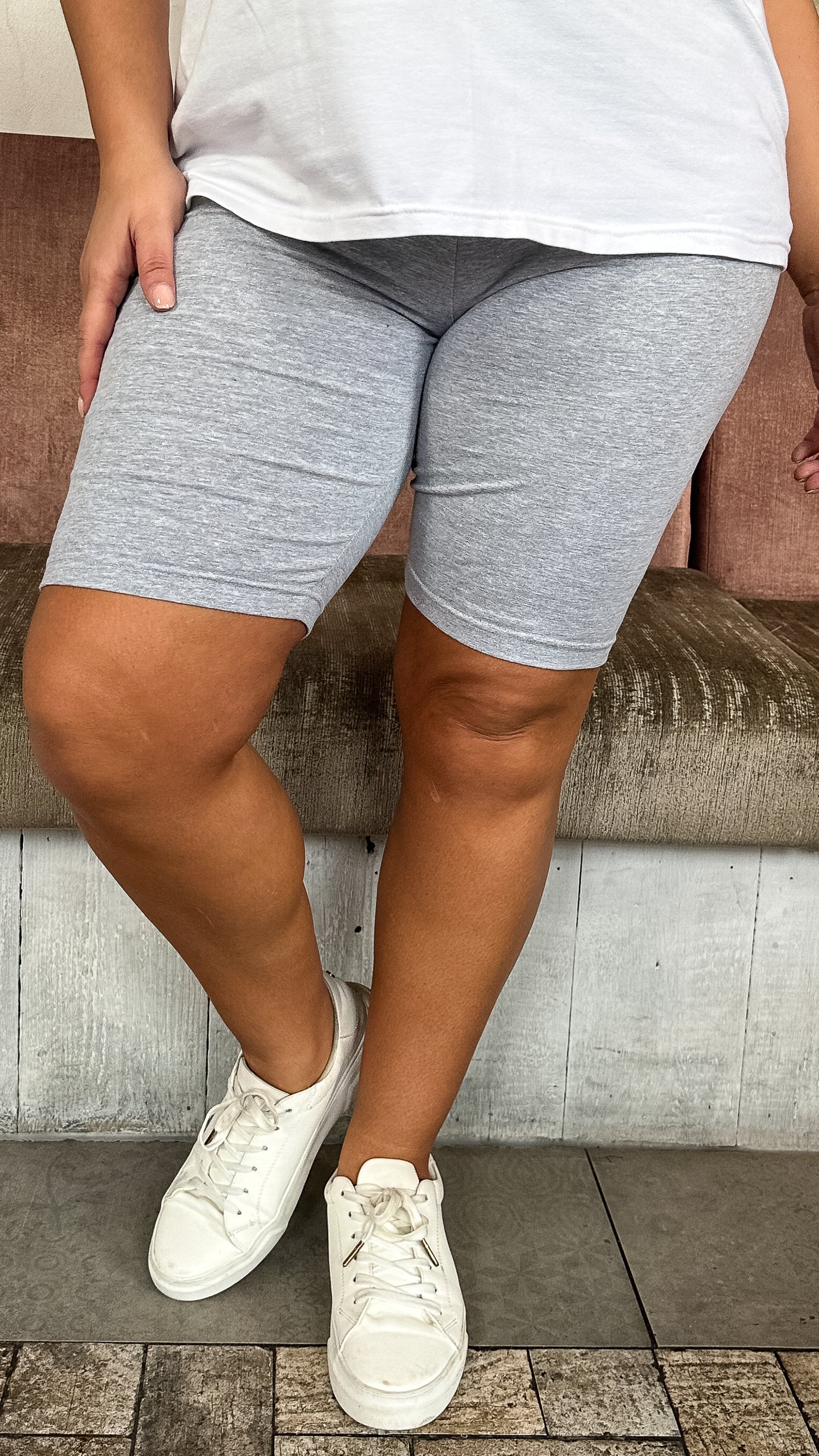CurveWow Basic Cycling Short Grey Marl - Image 2