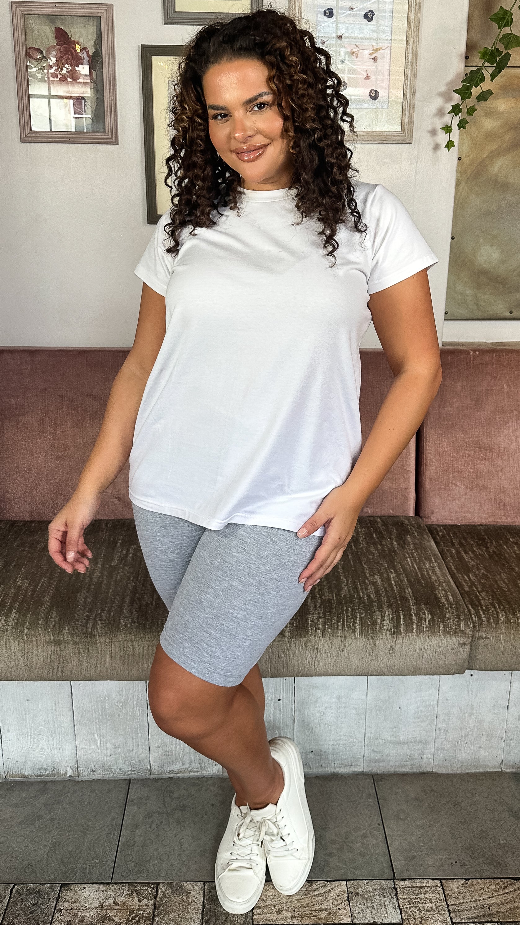 CurveWow Basic Cycling Short Grey Marl - Image 3