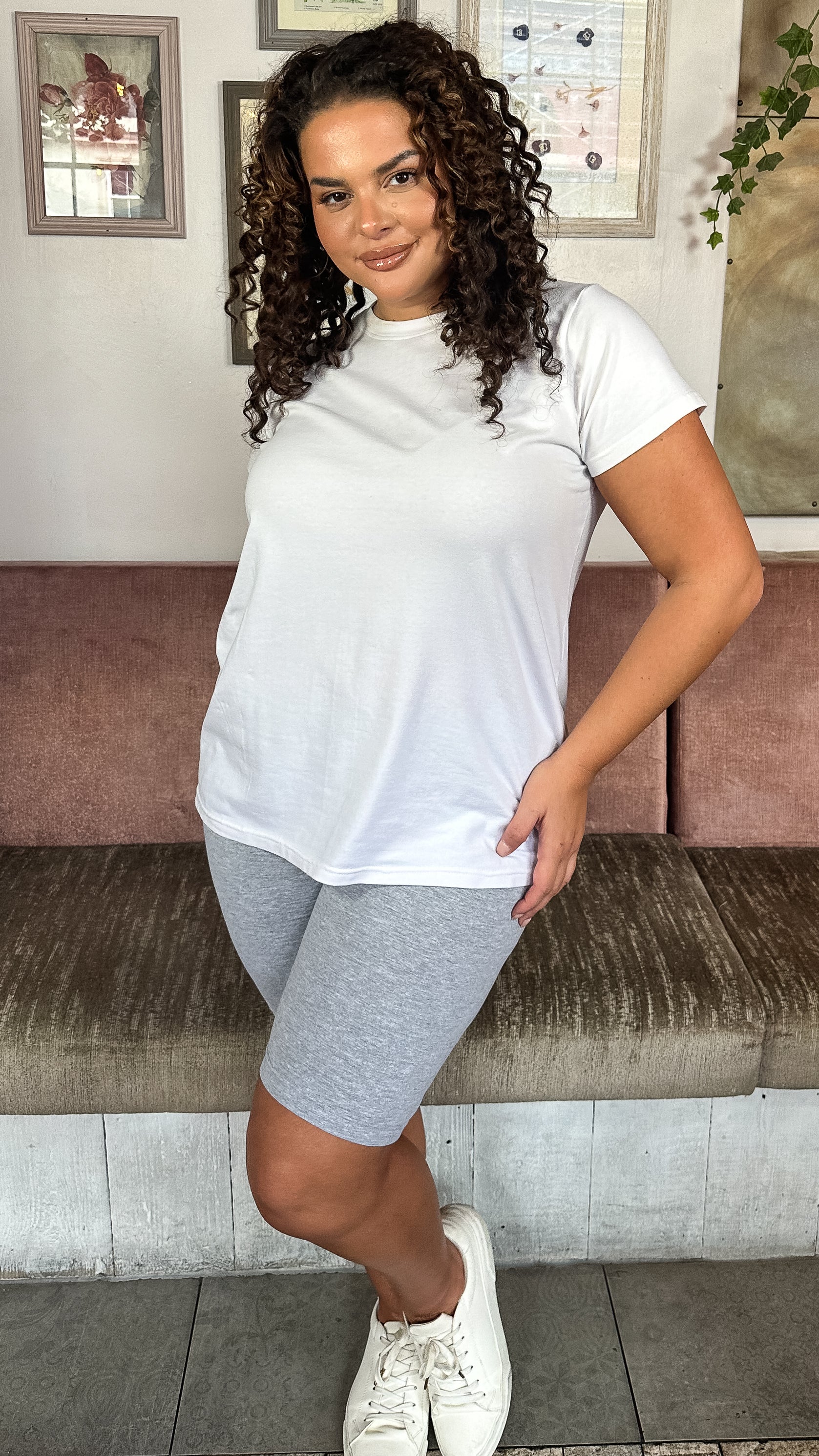 CurveWow Basic Cycling Short Grey Marl - Image 4
