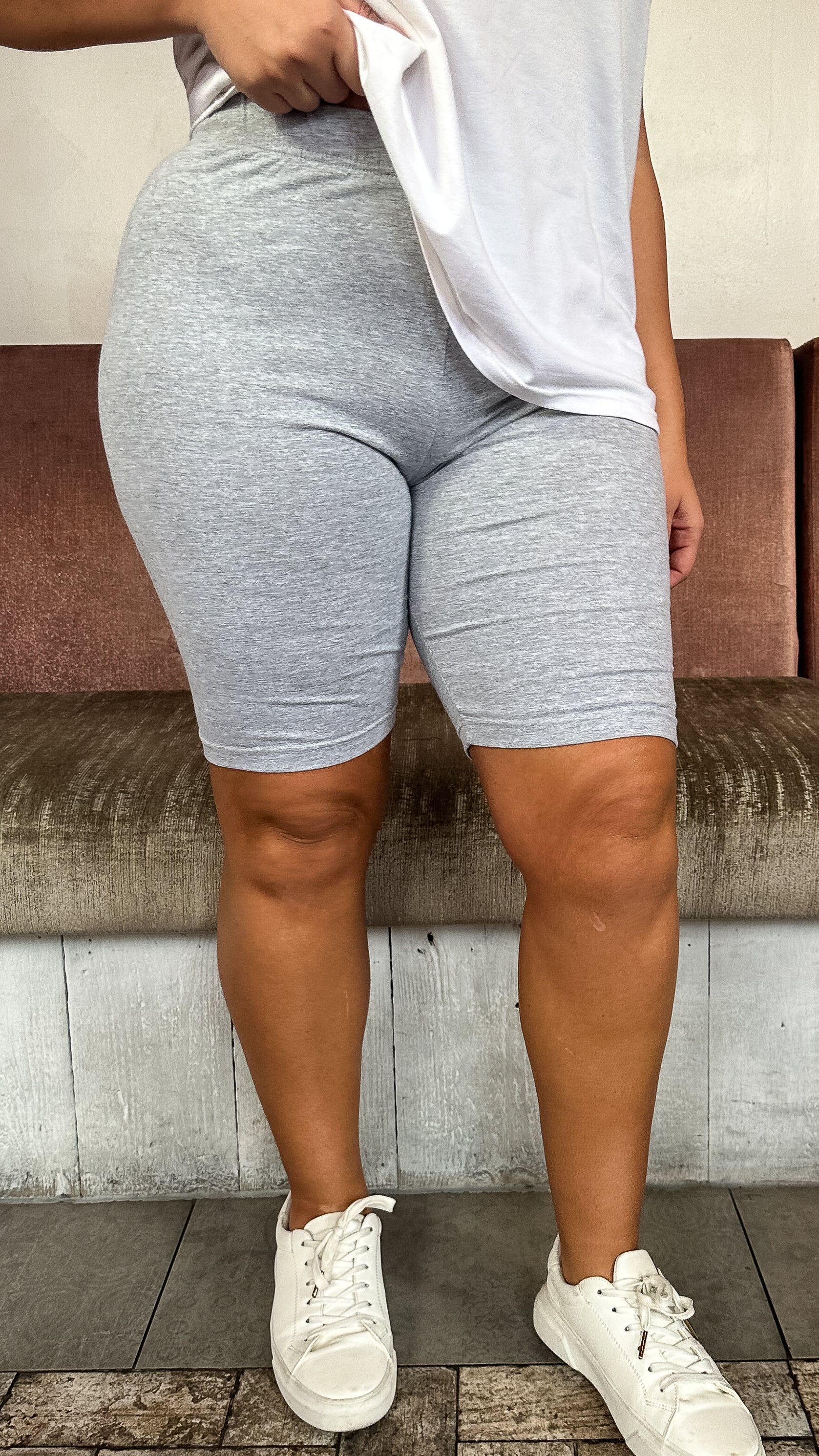 CurveWow Basic Cycling Short Grey Marl - Image 5