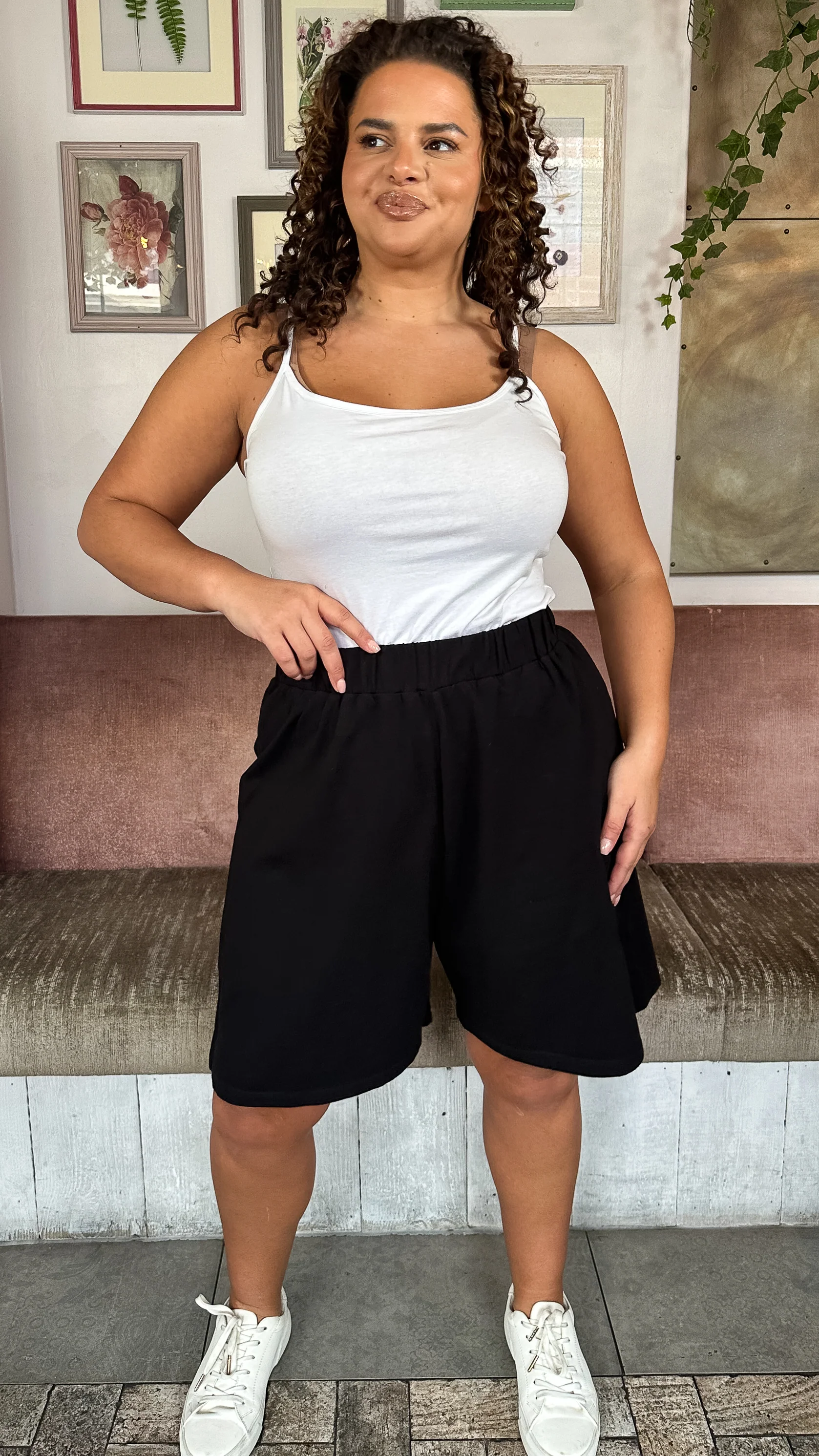 CurveWow Basic Pull On Shorts Black - Image 5