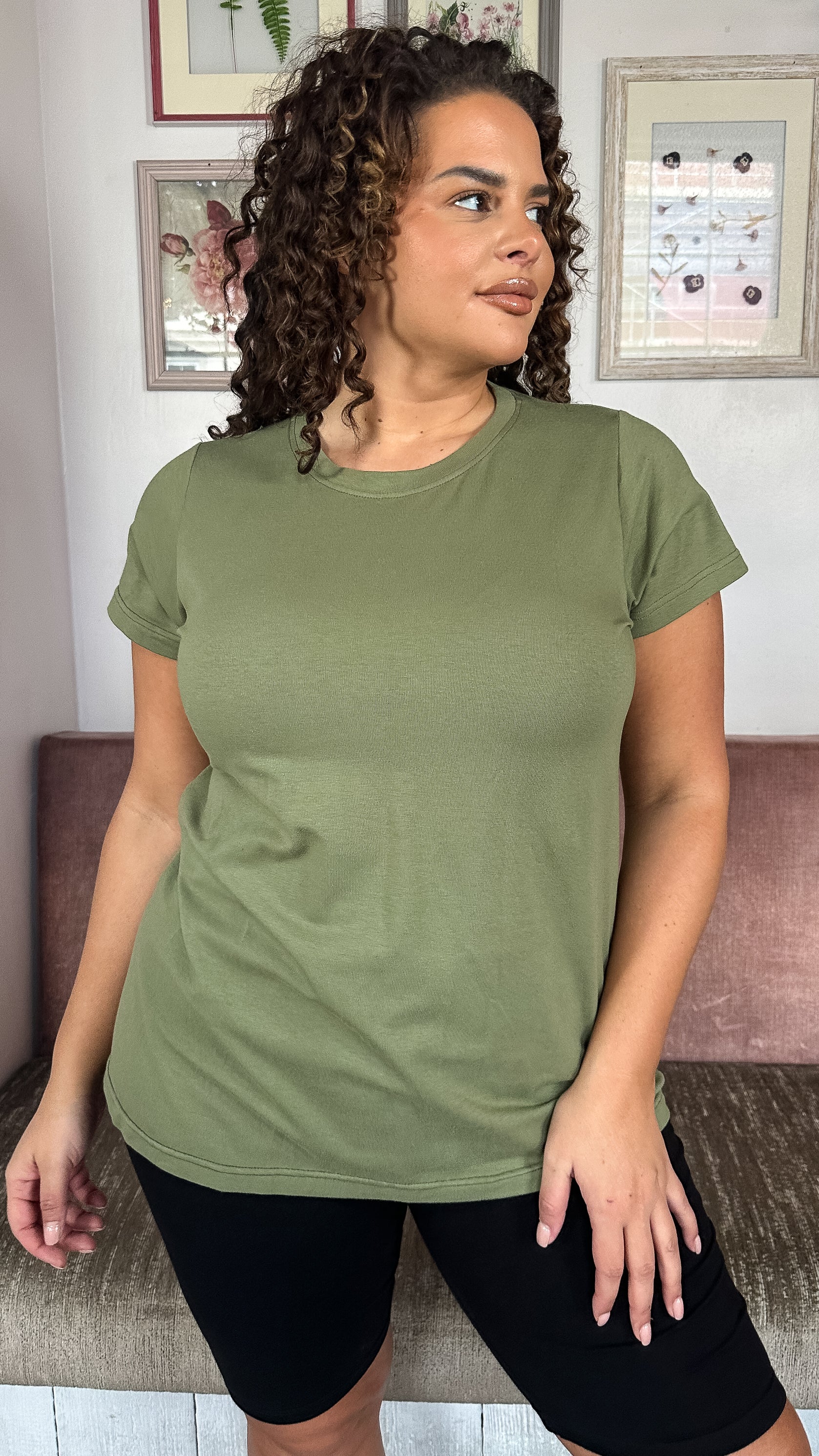 CurveWow Basic T-Shirt Green