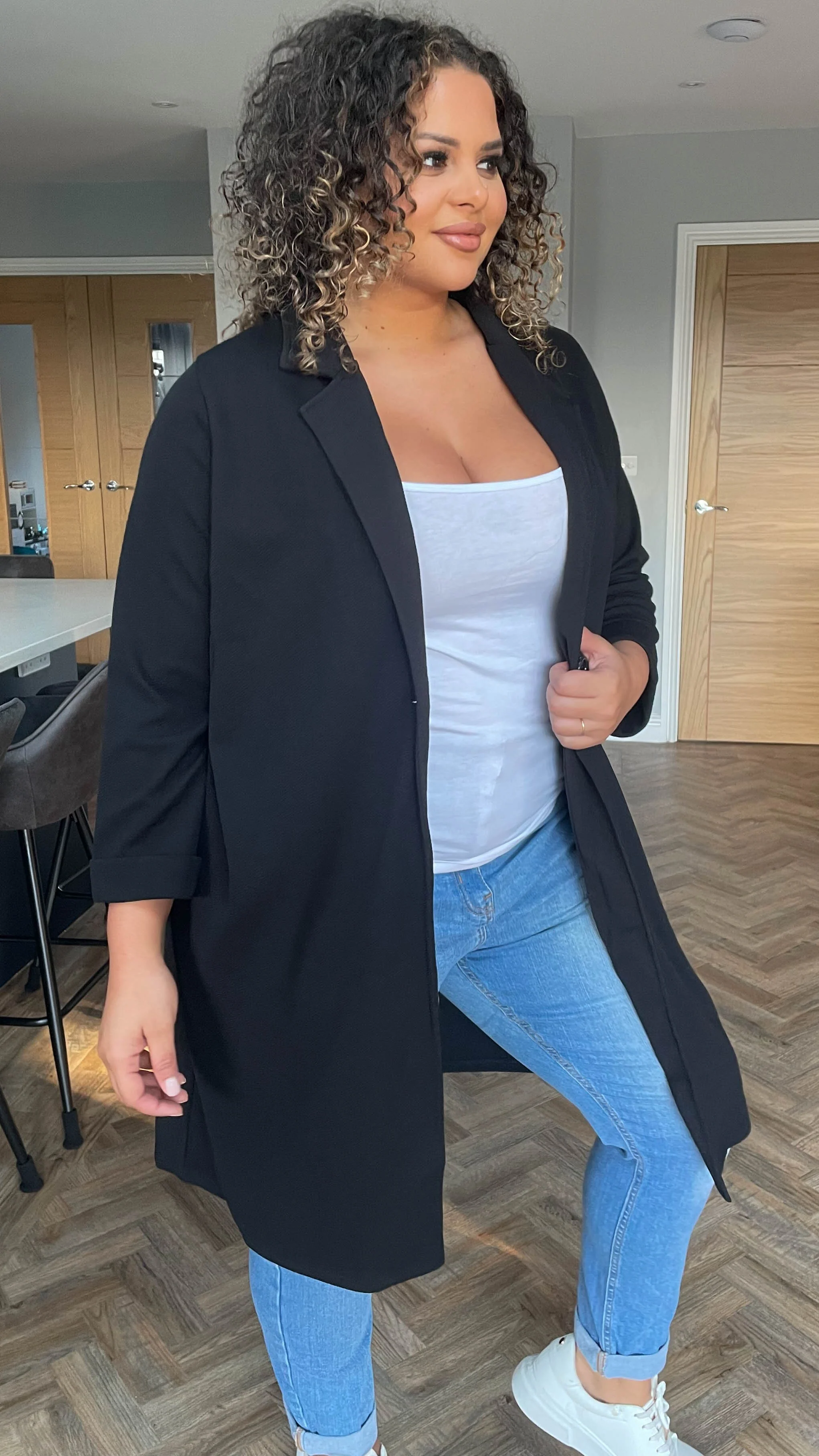 CurveWow Blazer Jacket Black - Image 6