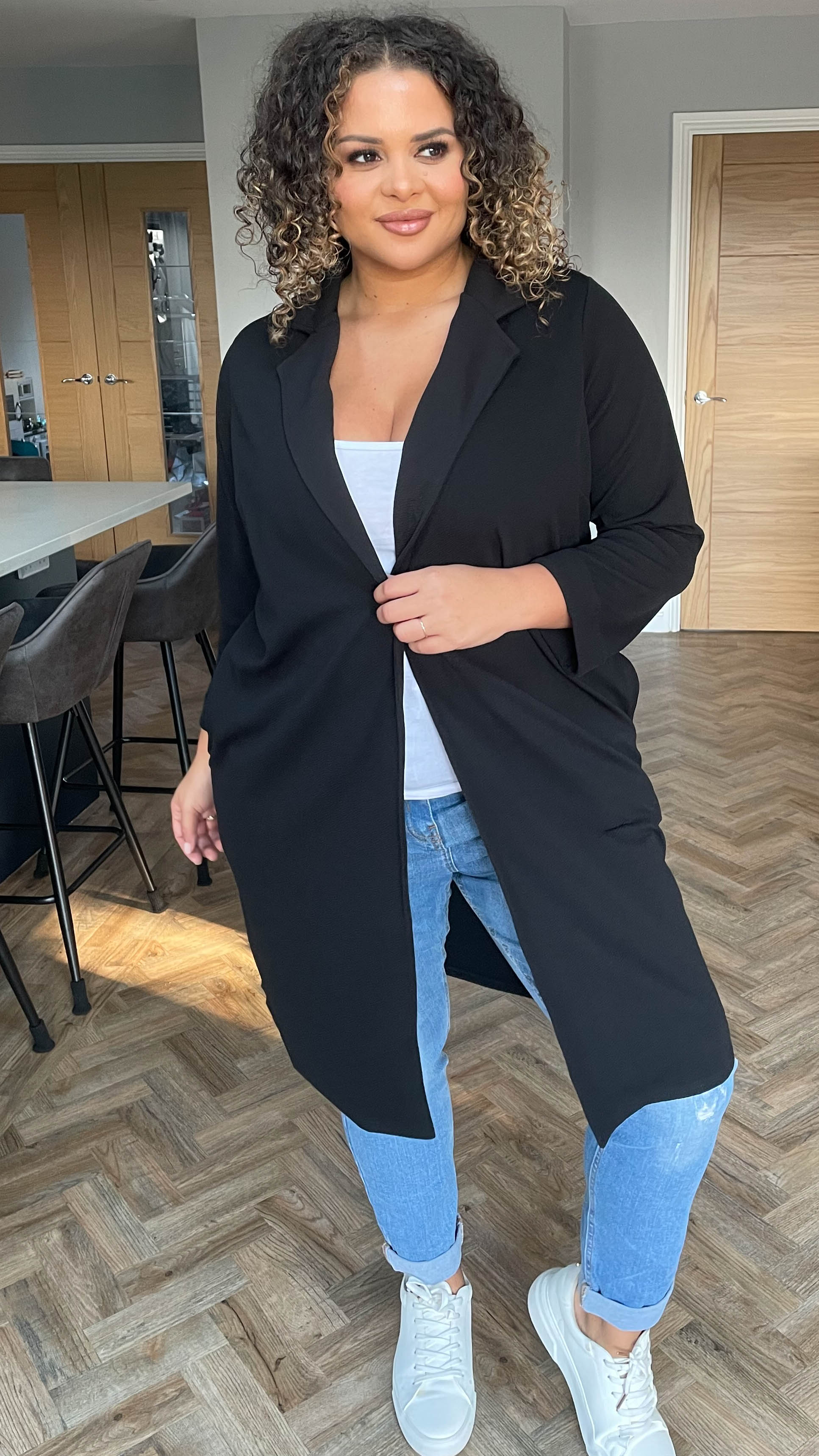 CurveWow Blazer Jacket Black - Image 8
