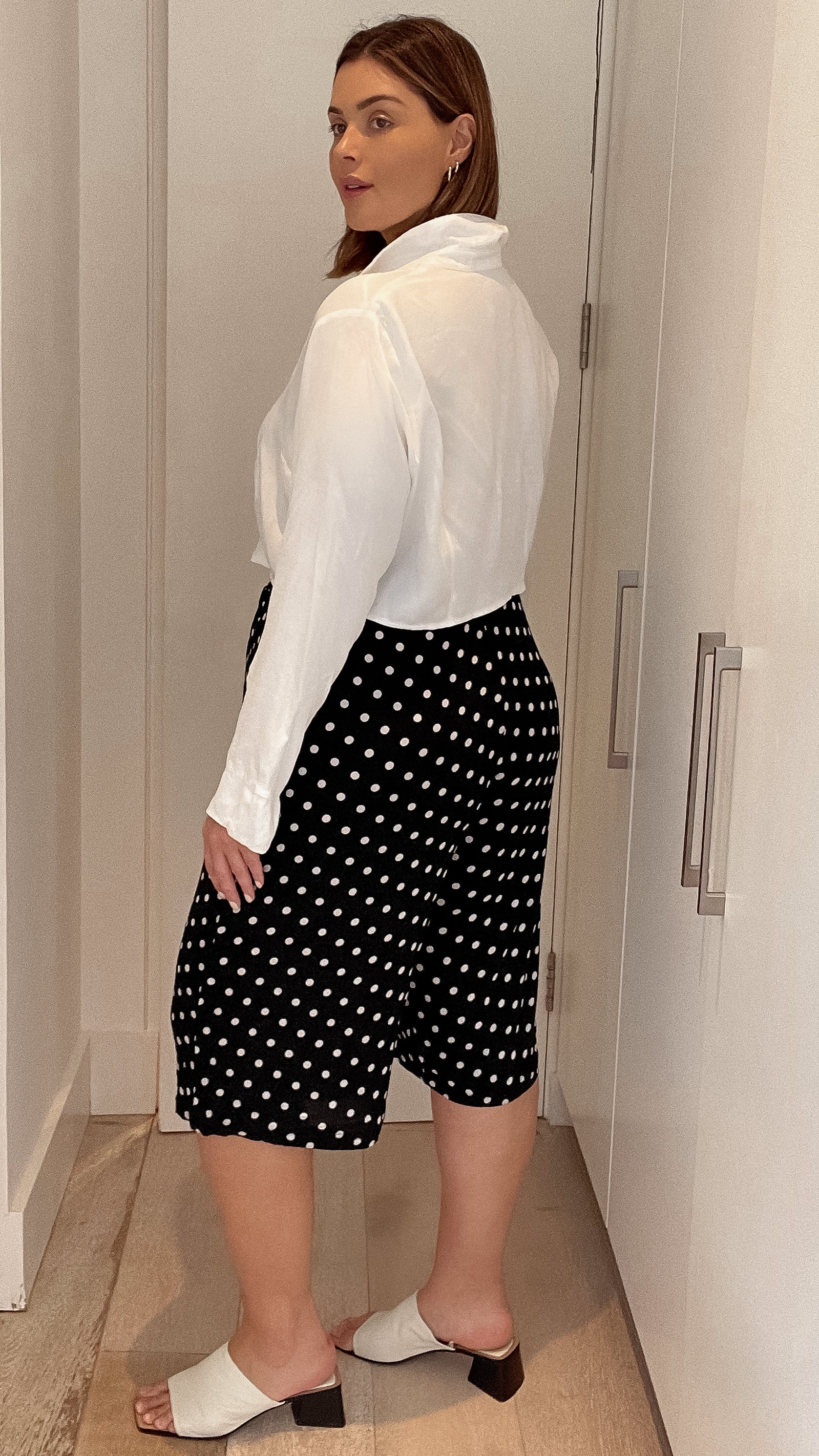 CurveWow Black White Spot Culottes - Image 3