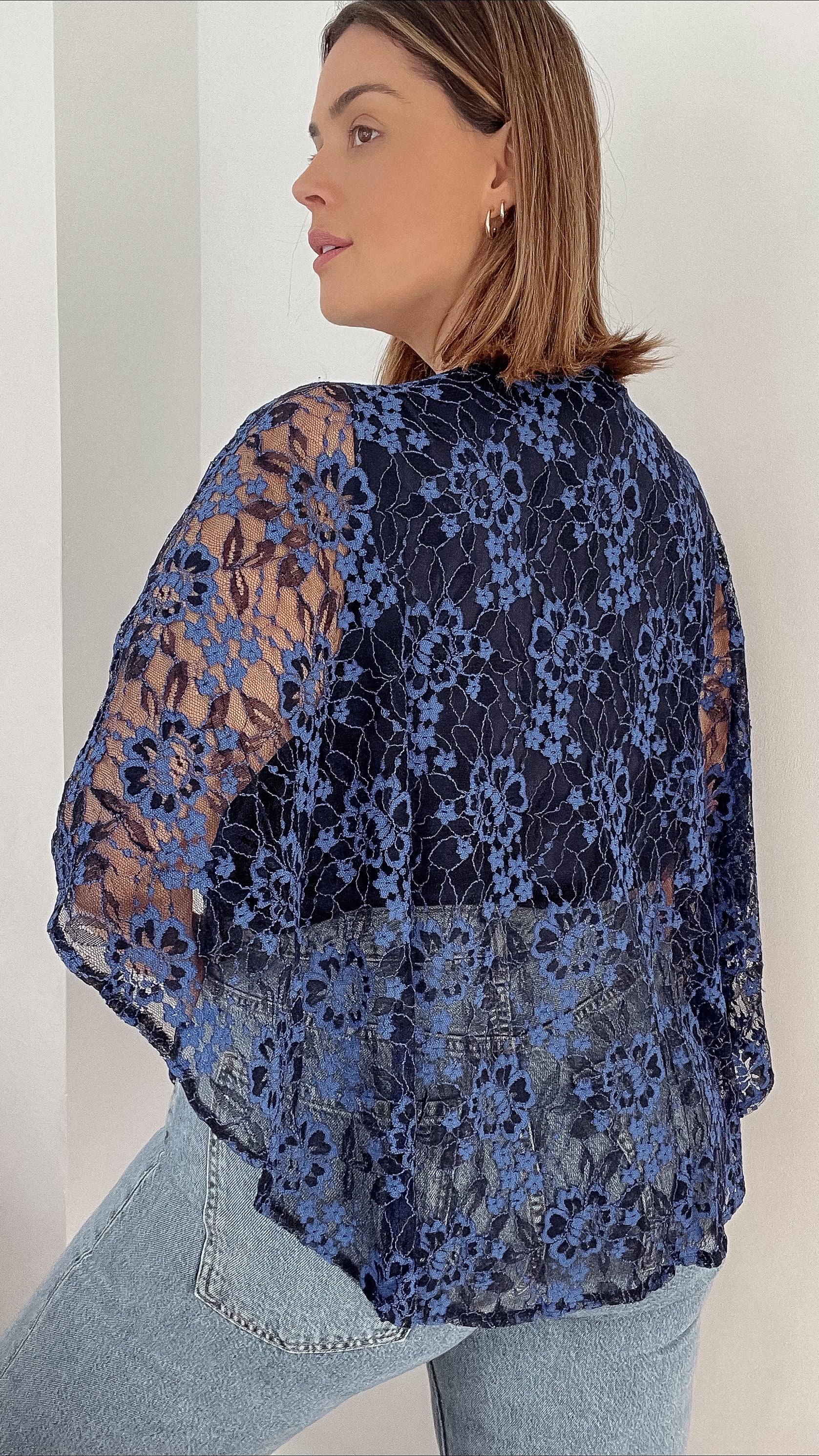 CurveWow Blue Lace Tunic - Image 3