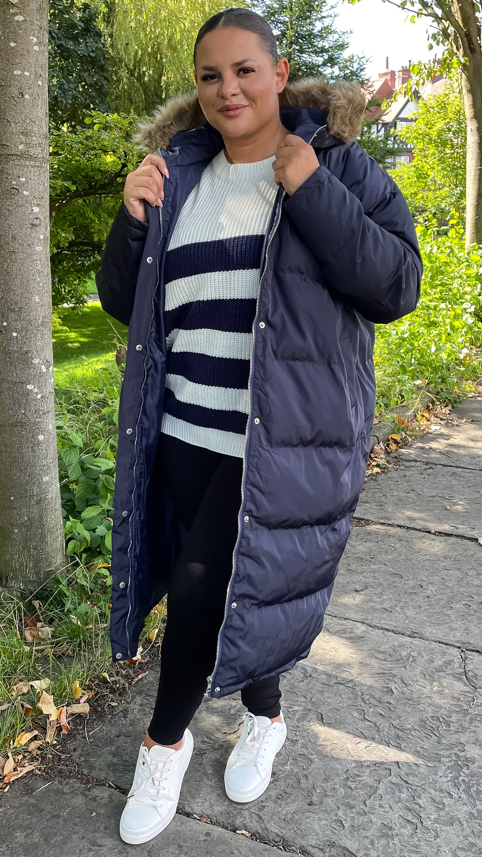 CurveWow Parker Coat Navy - Image 3
