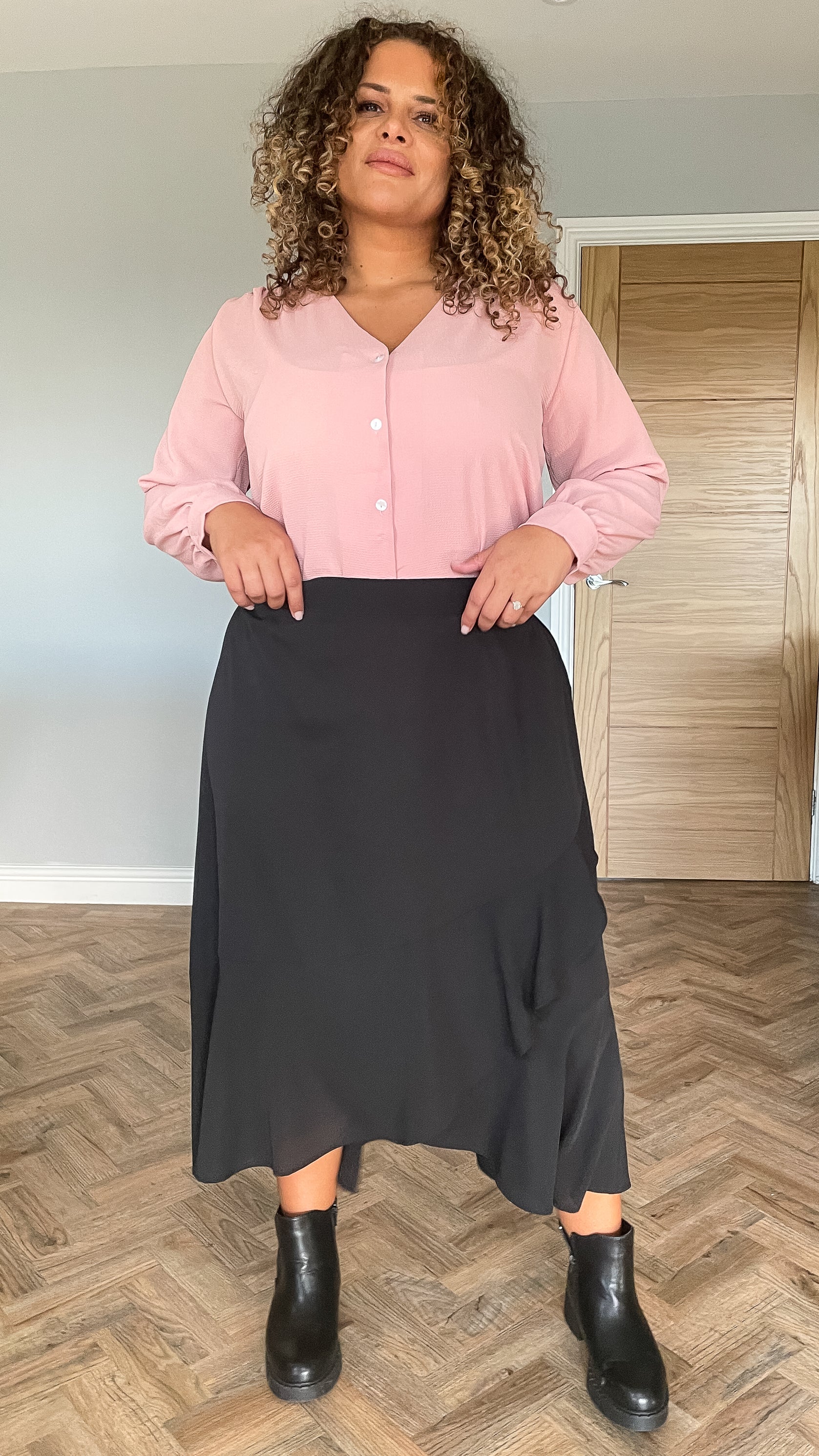 CurveWow Bubble Skirt Black - Image 2