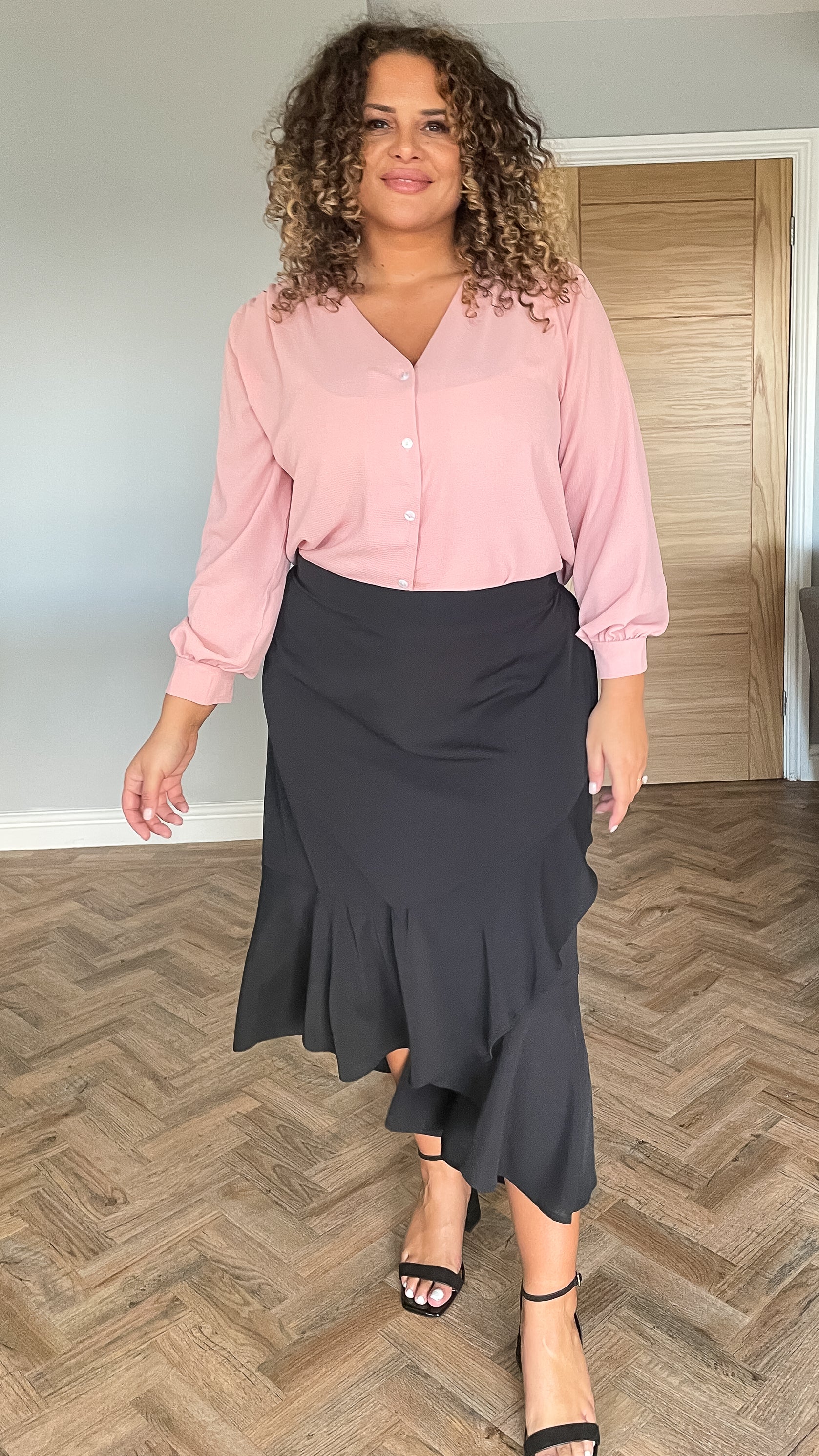 CurveWow Bubble Skirt Black - Image 4