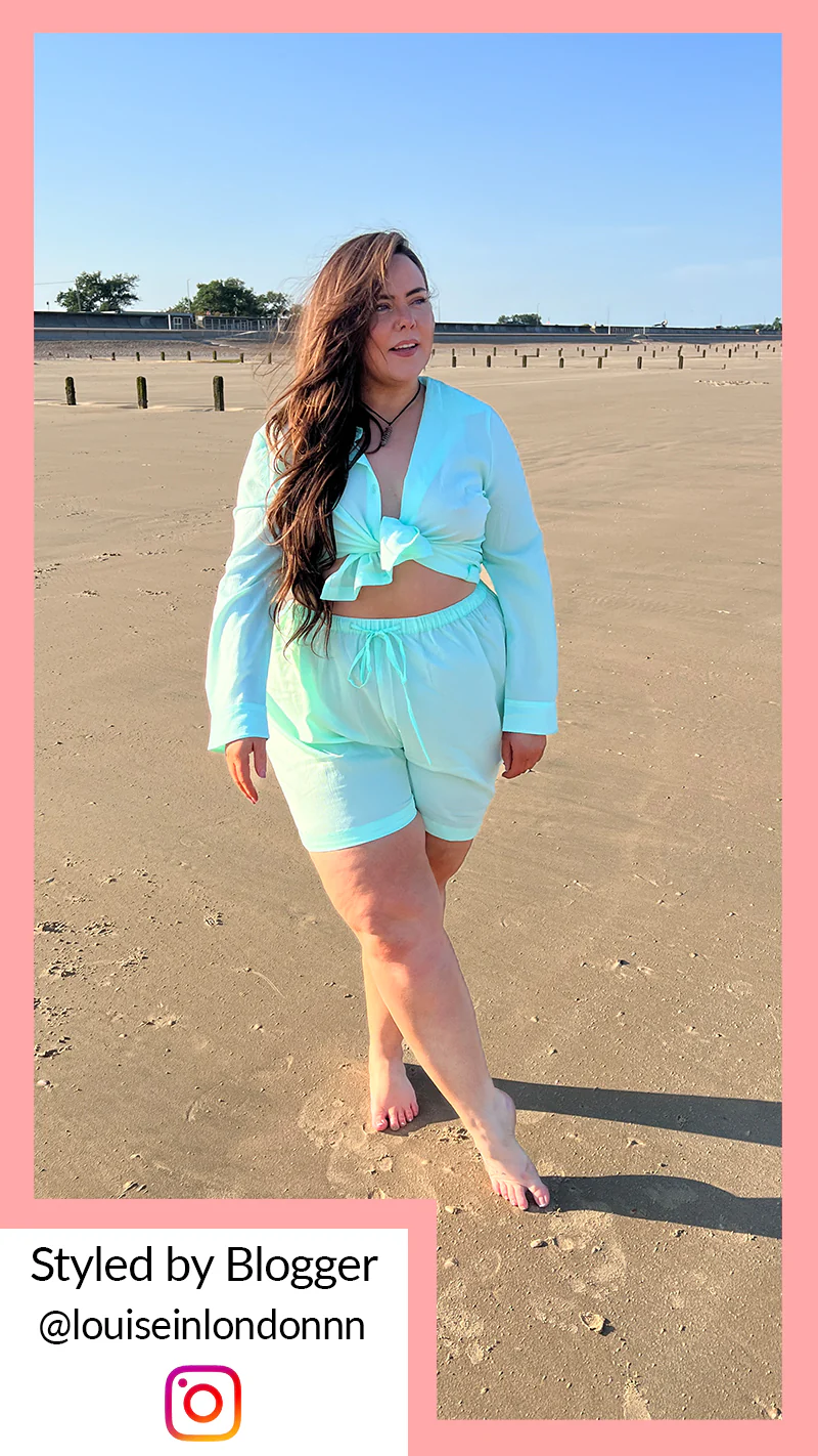 CurveWow Button Through Shirt Green - Image 2