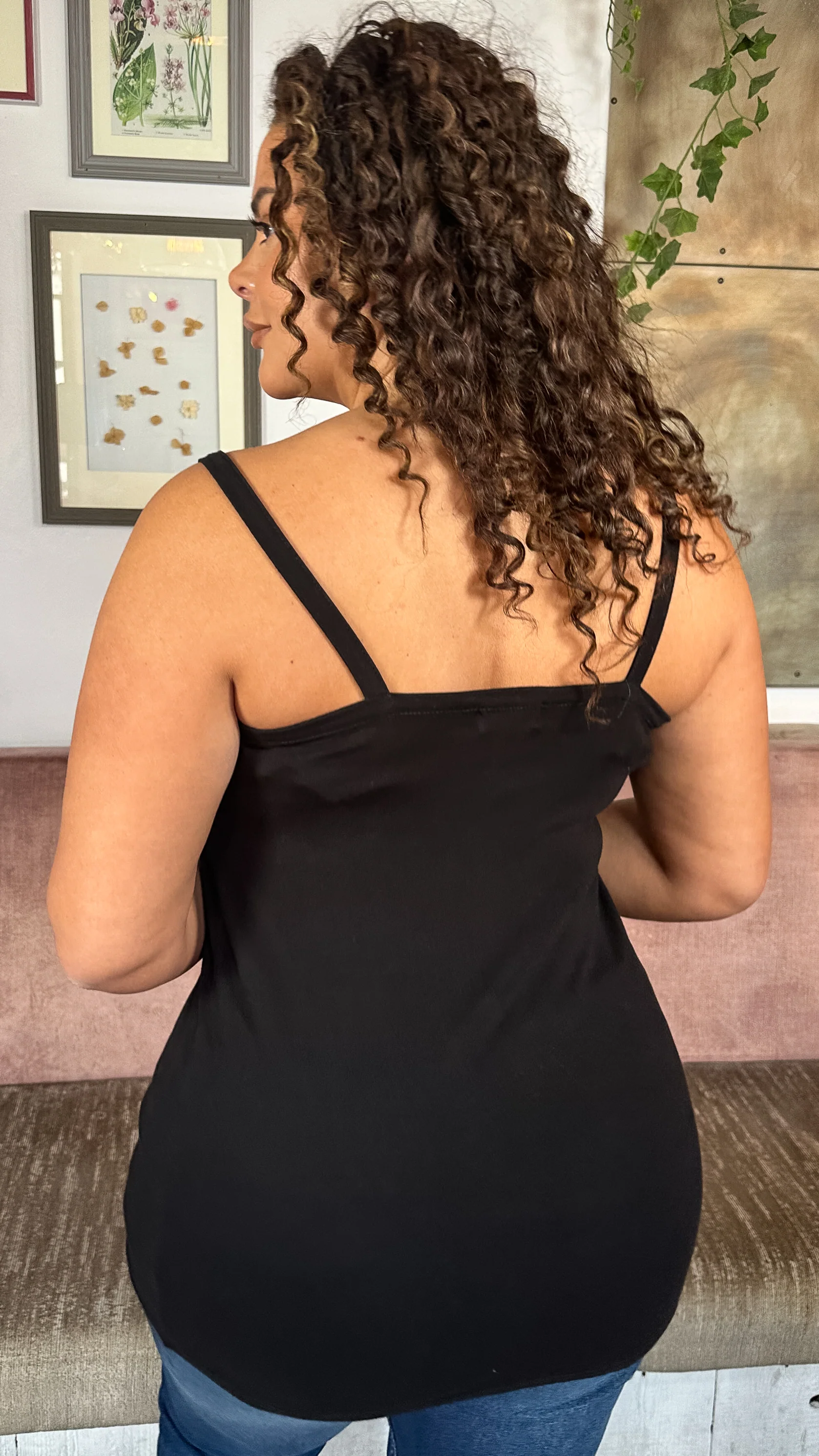 CurveWow Basic Cami Top Black - Image 8