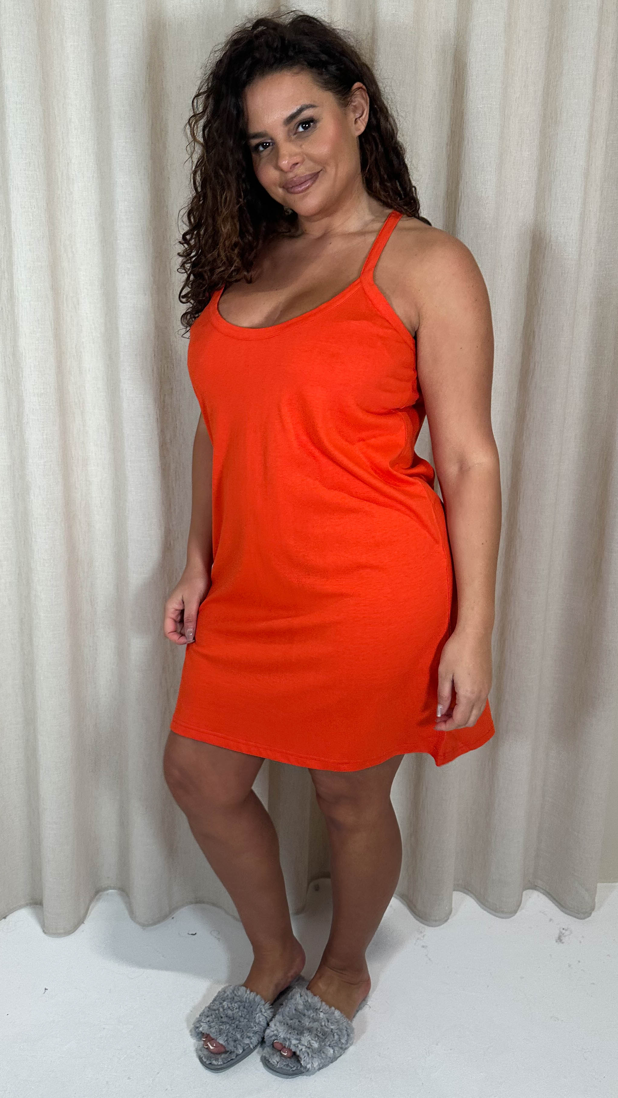 CurveWow Chemise Nightdress Red/Orange - Image 6