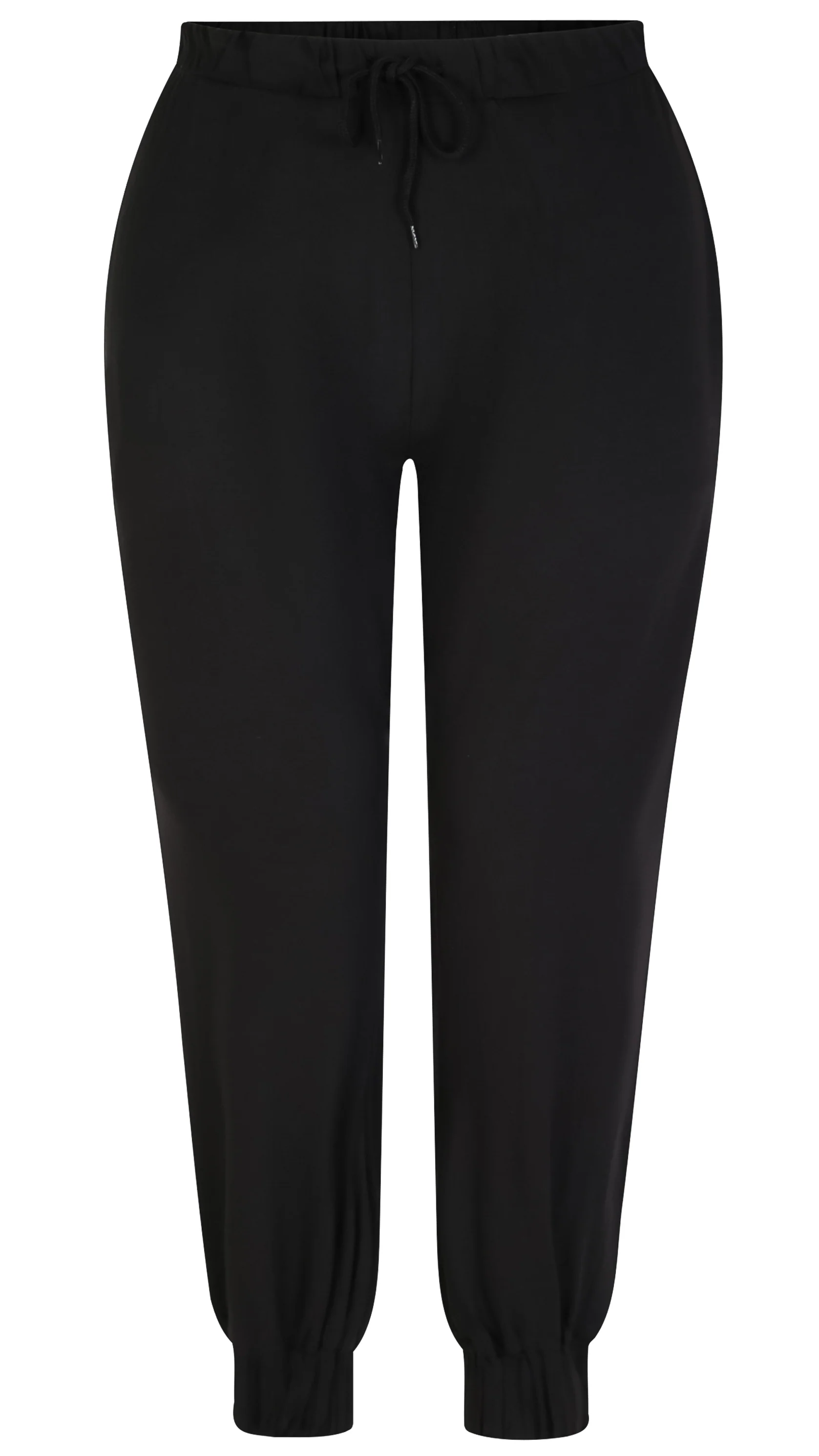 CurveWow Cuffed Joggers Black - Image 3