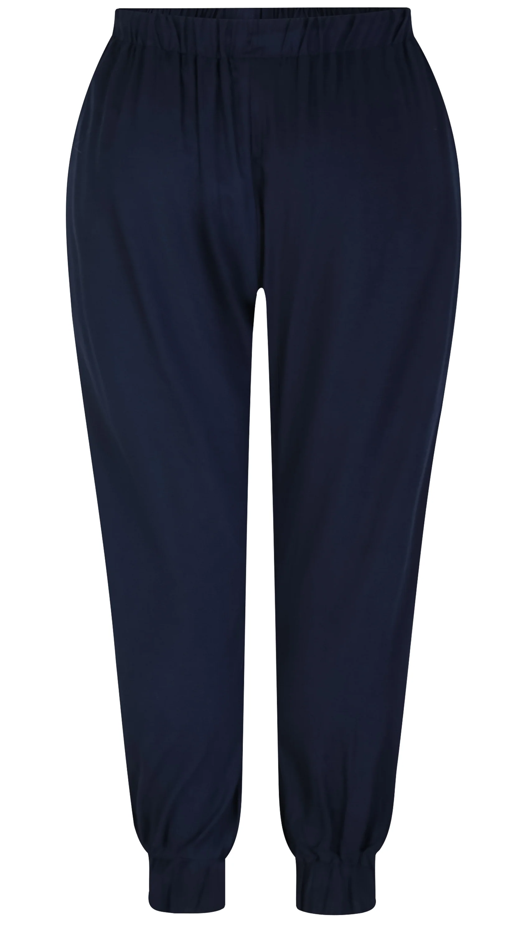 CurveWow Cuffed Joggers Navy - Image 3