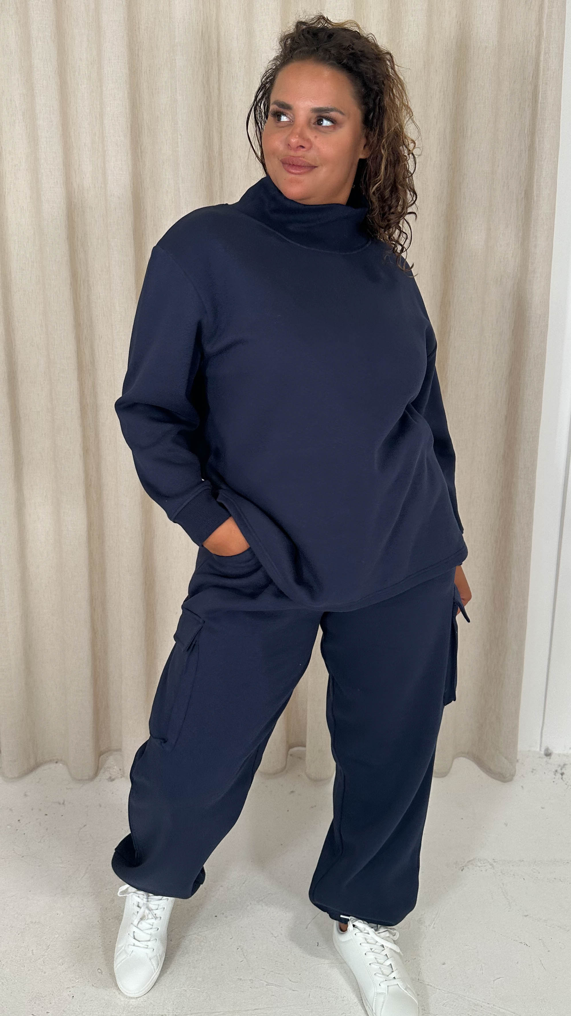 CurveWow Cargo Jogger Navy