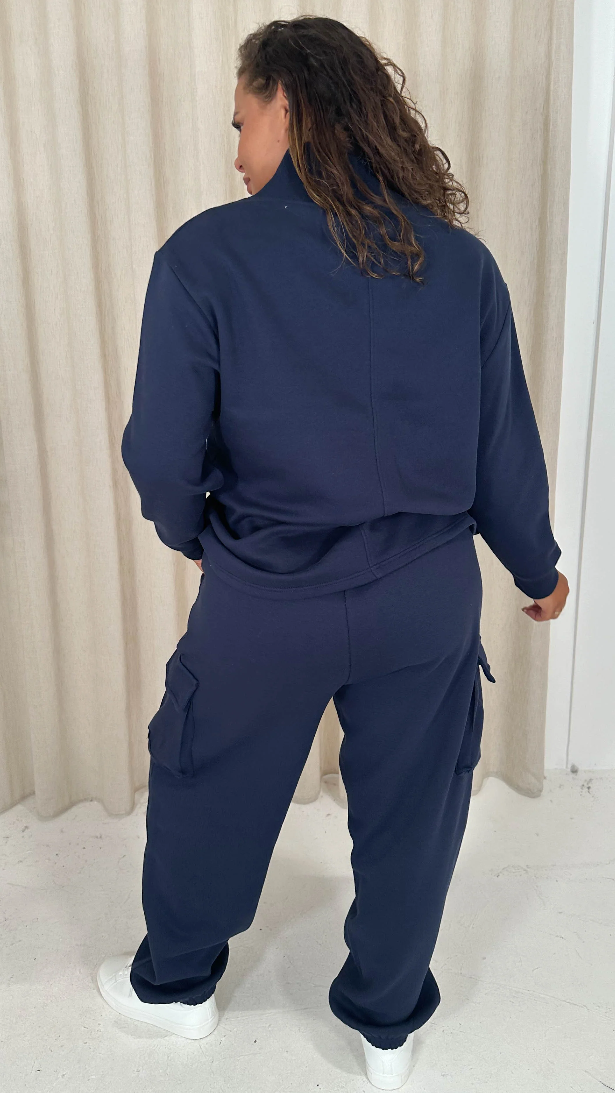 CurveWow Cargo Jogger Navy - Image 5