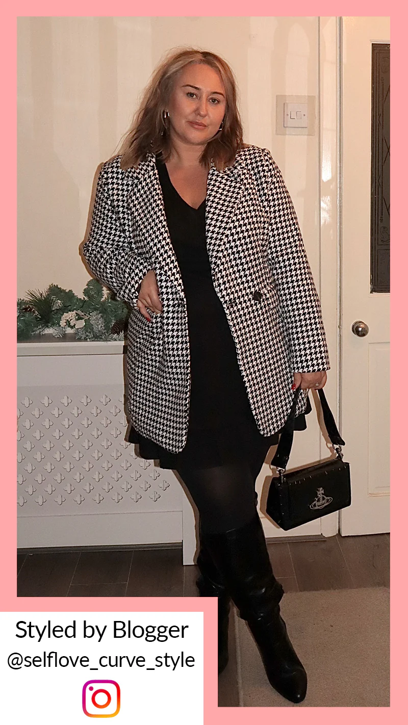 CurveWow Double Breasted Jacket Dogtooth - Image 2