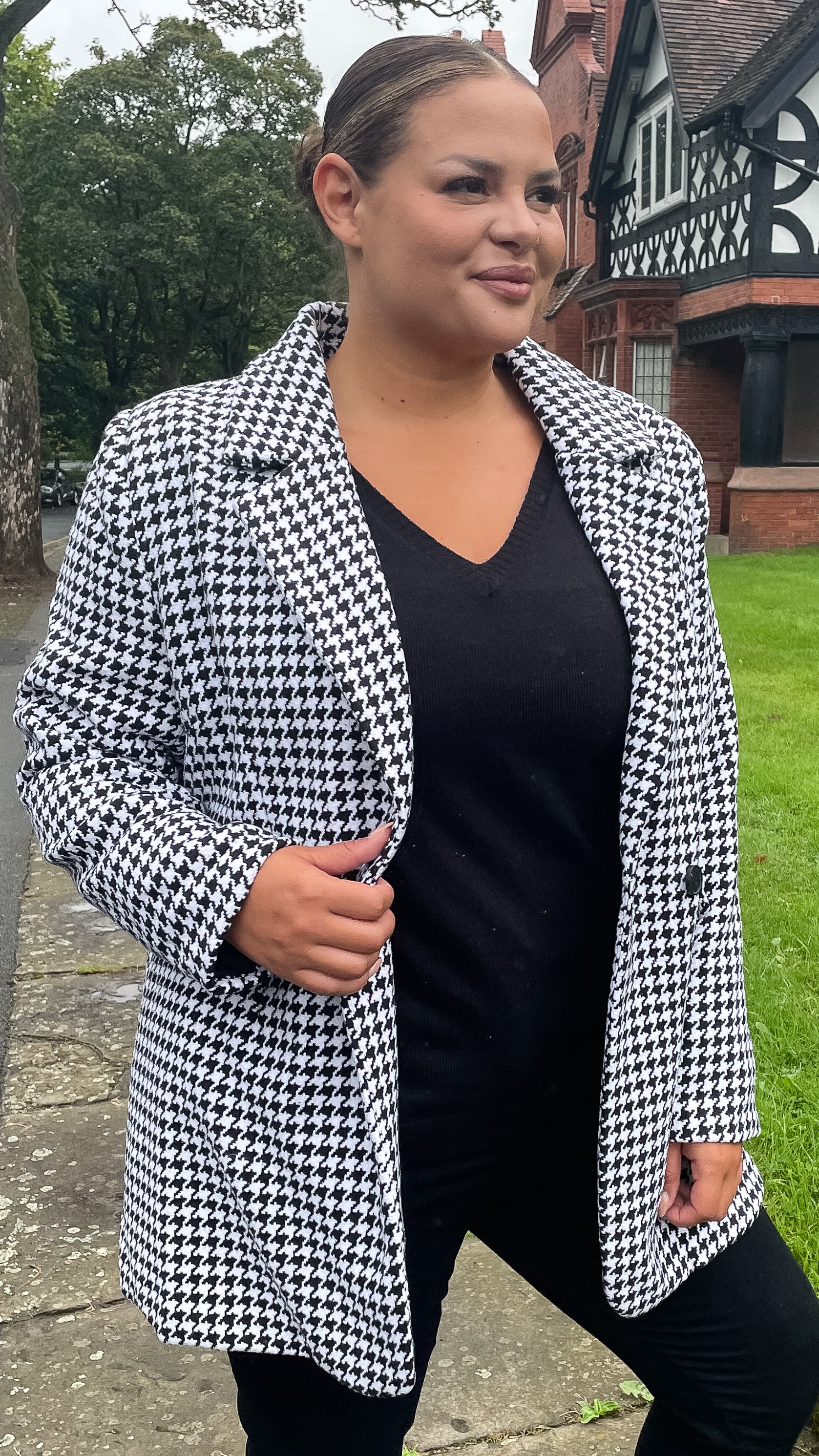 CurveWow Double Breasted Jacket Dogtooth - Image 8