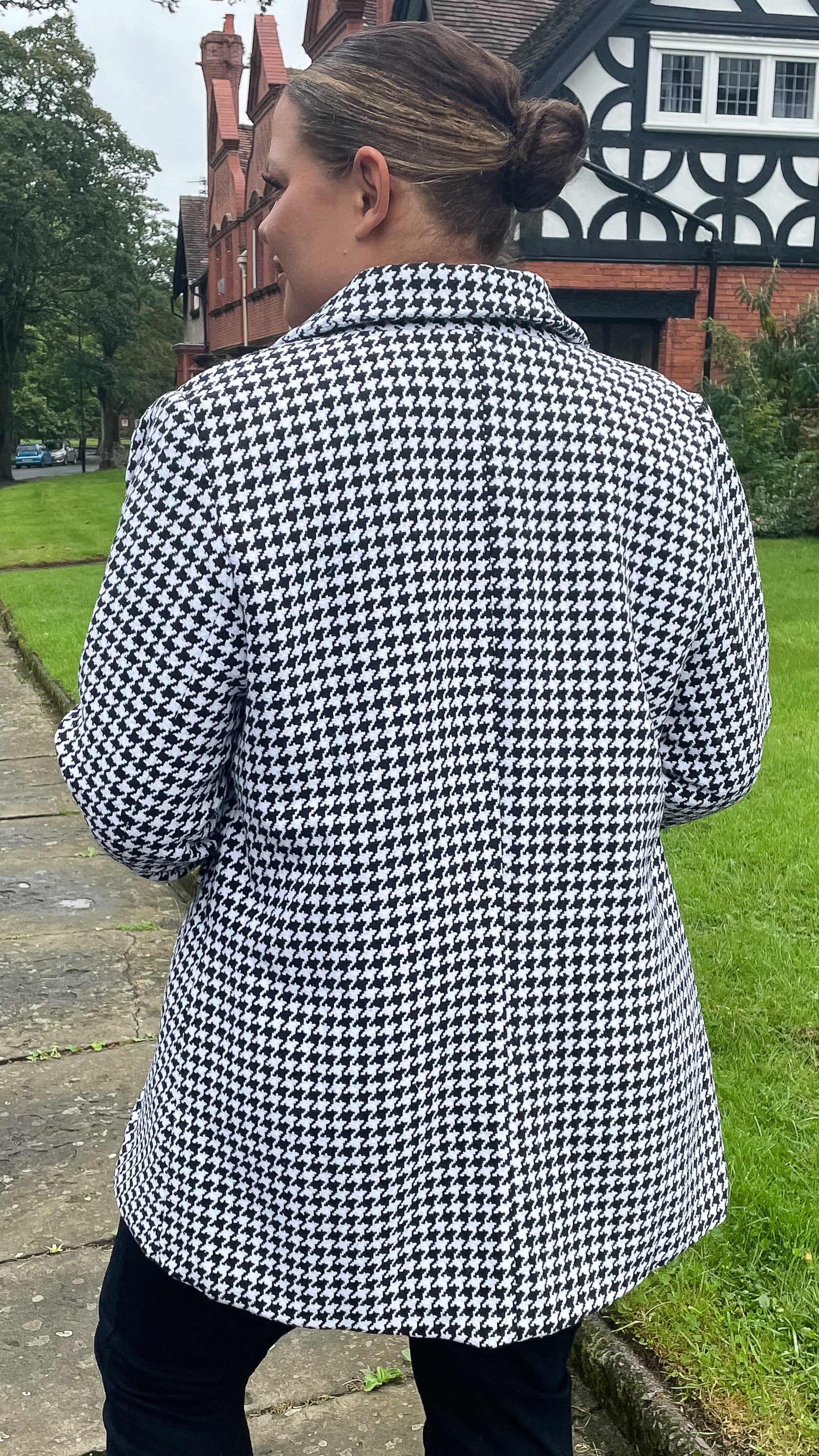 CurveWow Double Breasted Jacket Dogtooth - Image 9