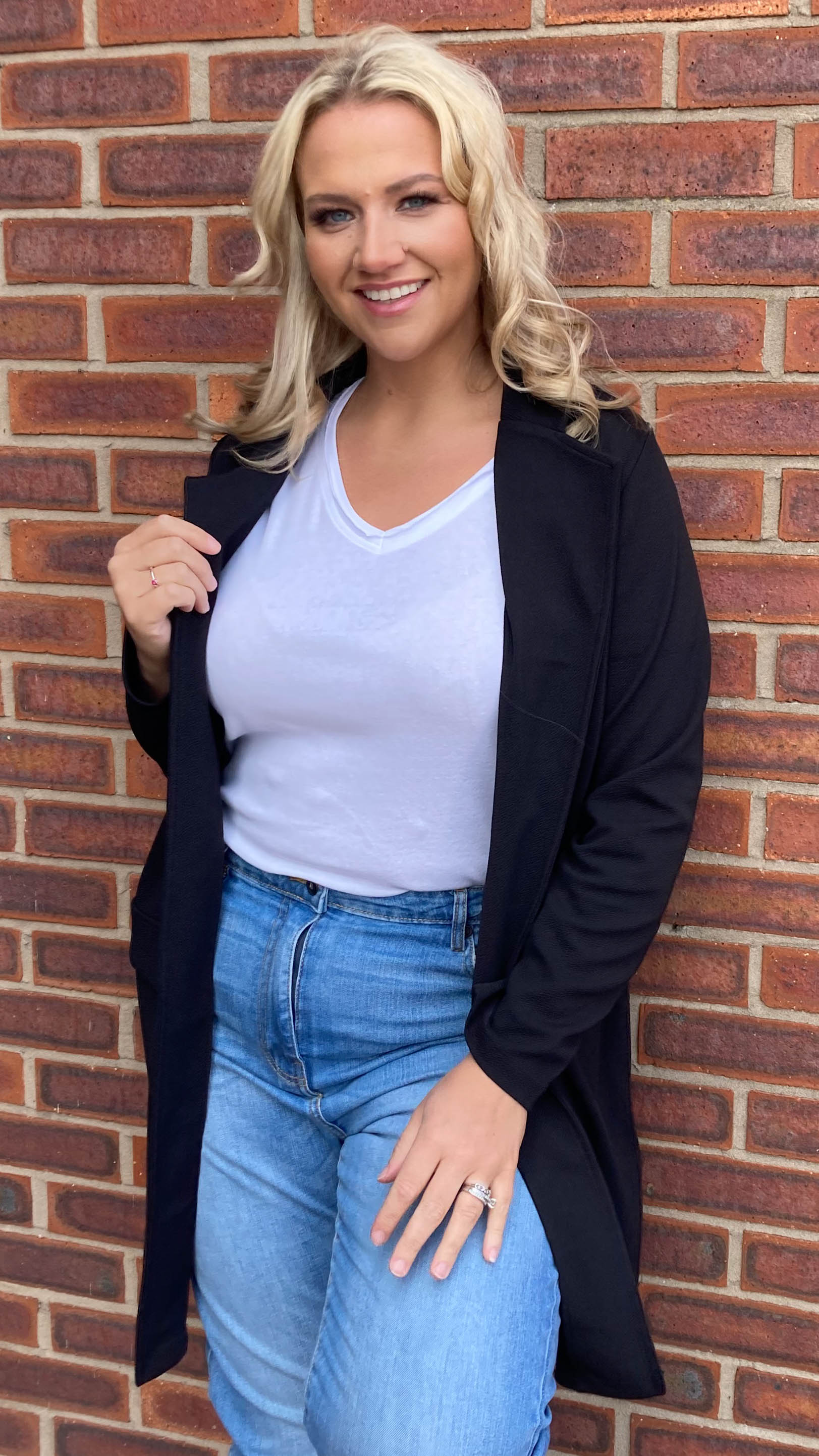 CurveWow Relaxed Blazer Black - Image 5