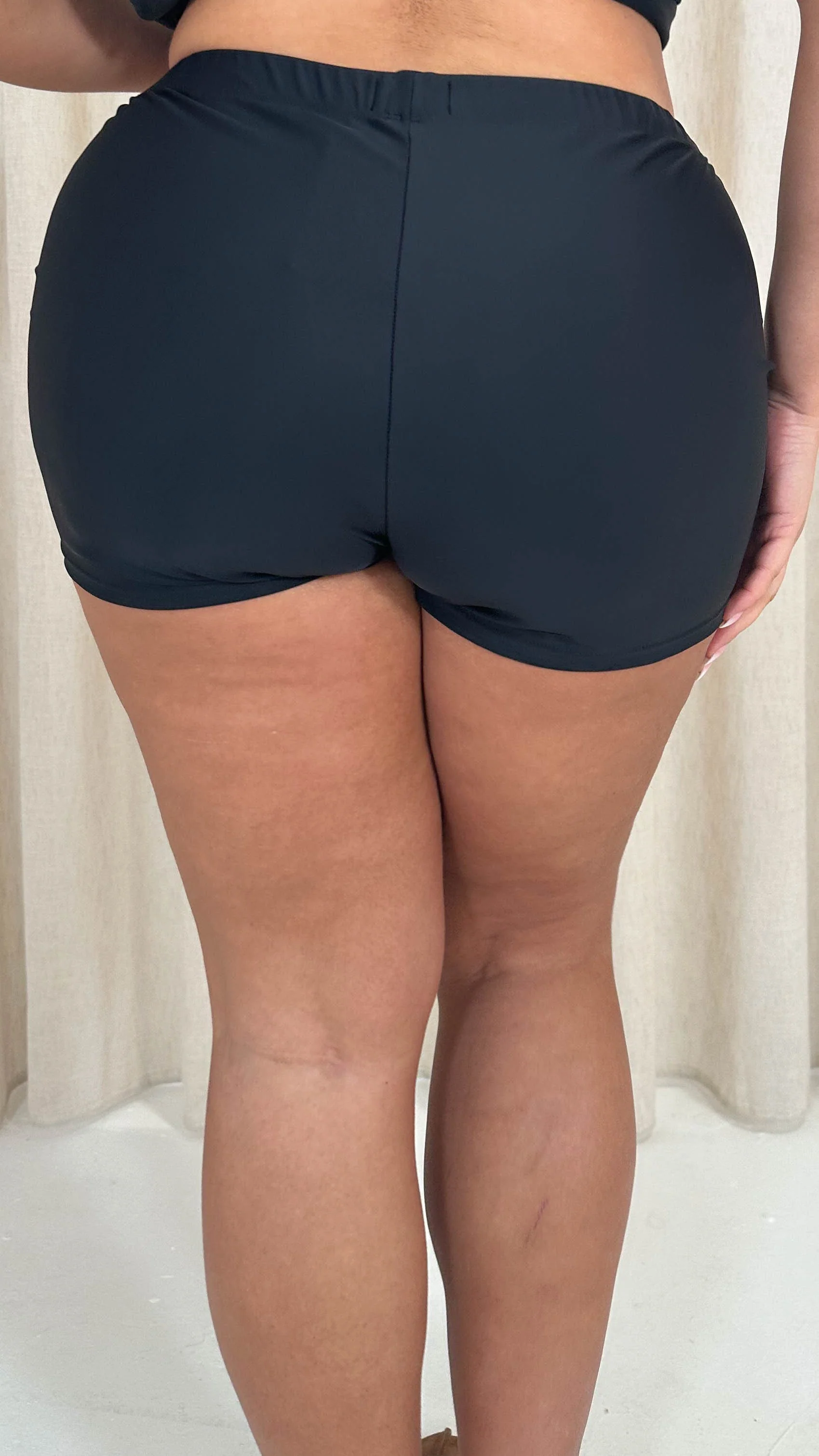 CurveWow Mesh Insert Swimdress Black - Image 5