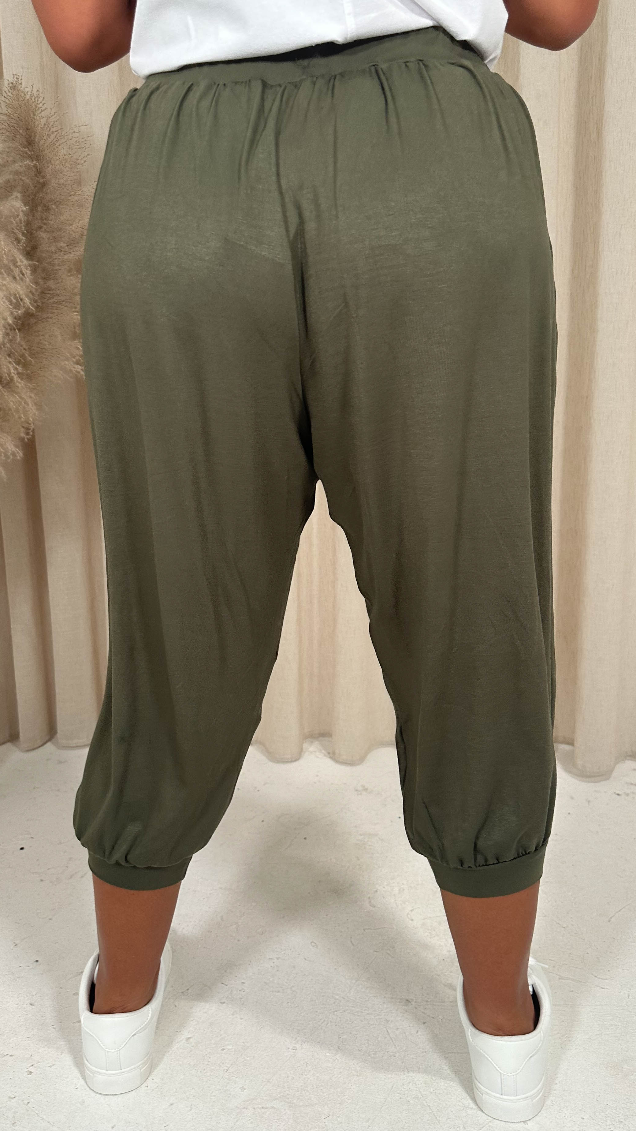 CurveWow Pocket Harem Trouser Khaki - Image 6