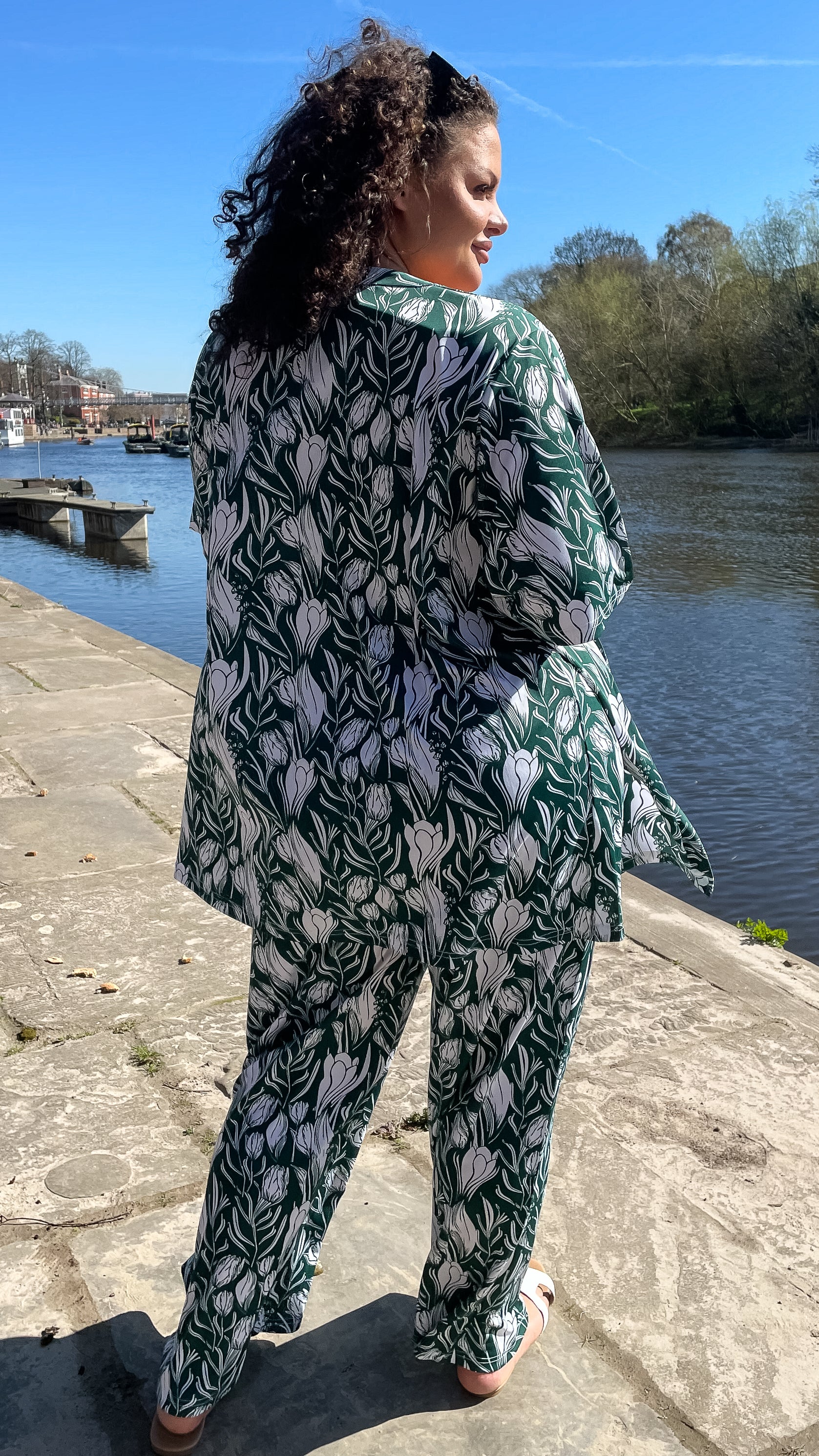 CurveWow Printed Kimono Green - Image 8