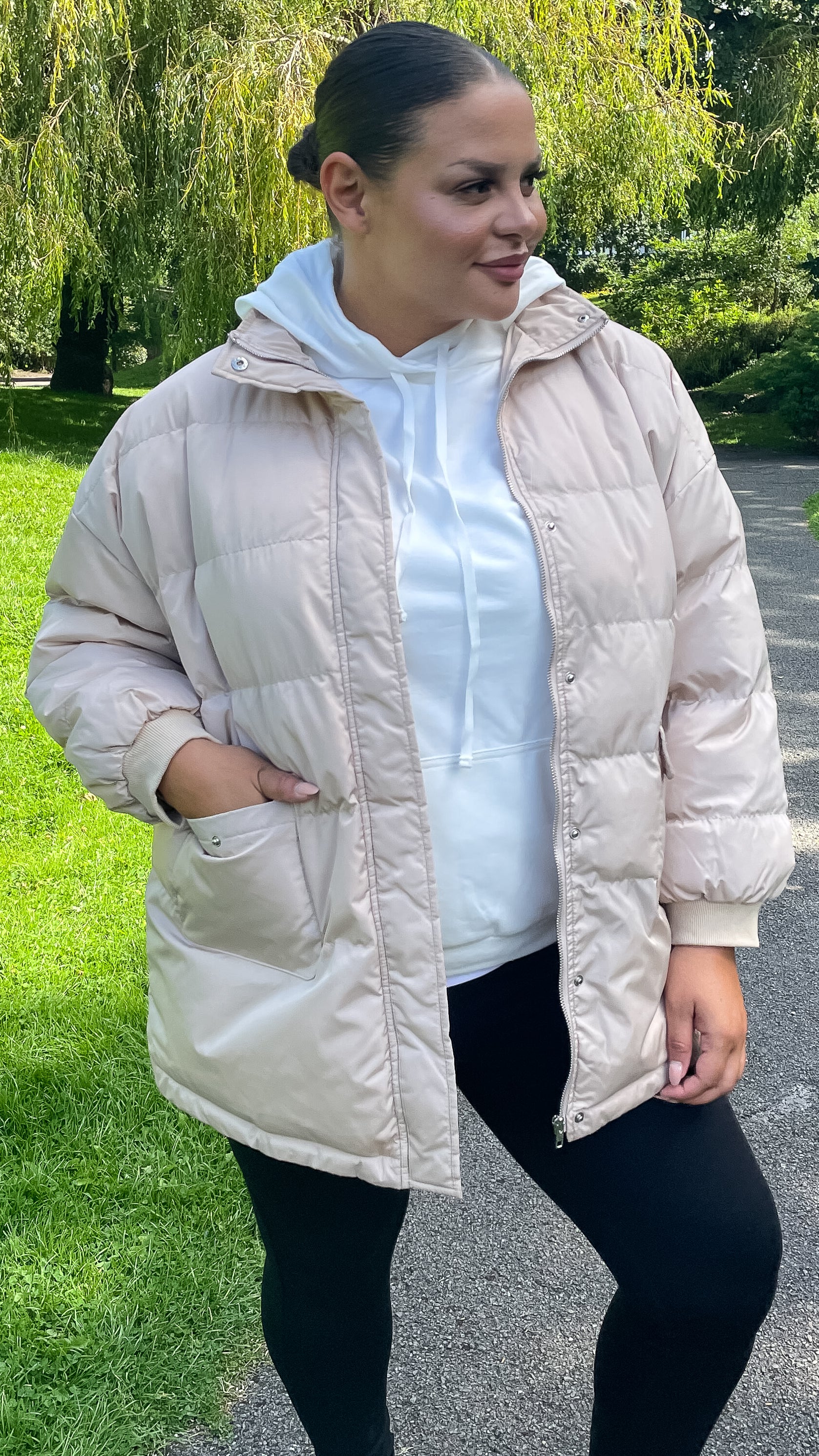 CurveWow Puffer Jacket Putty - Image 5