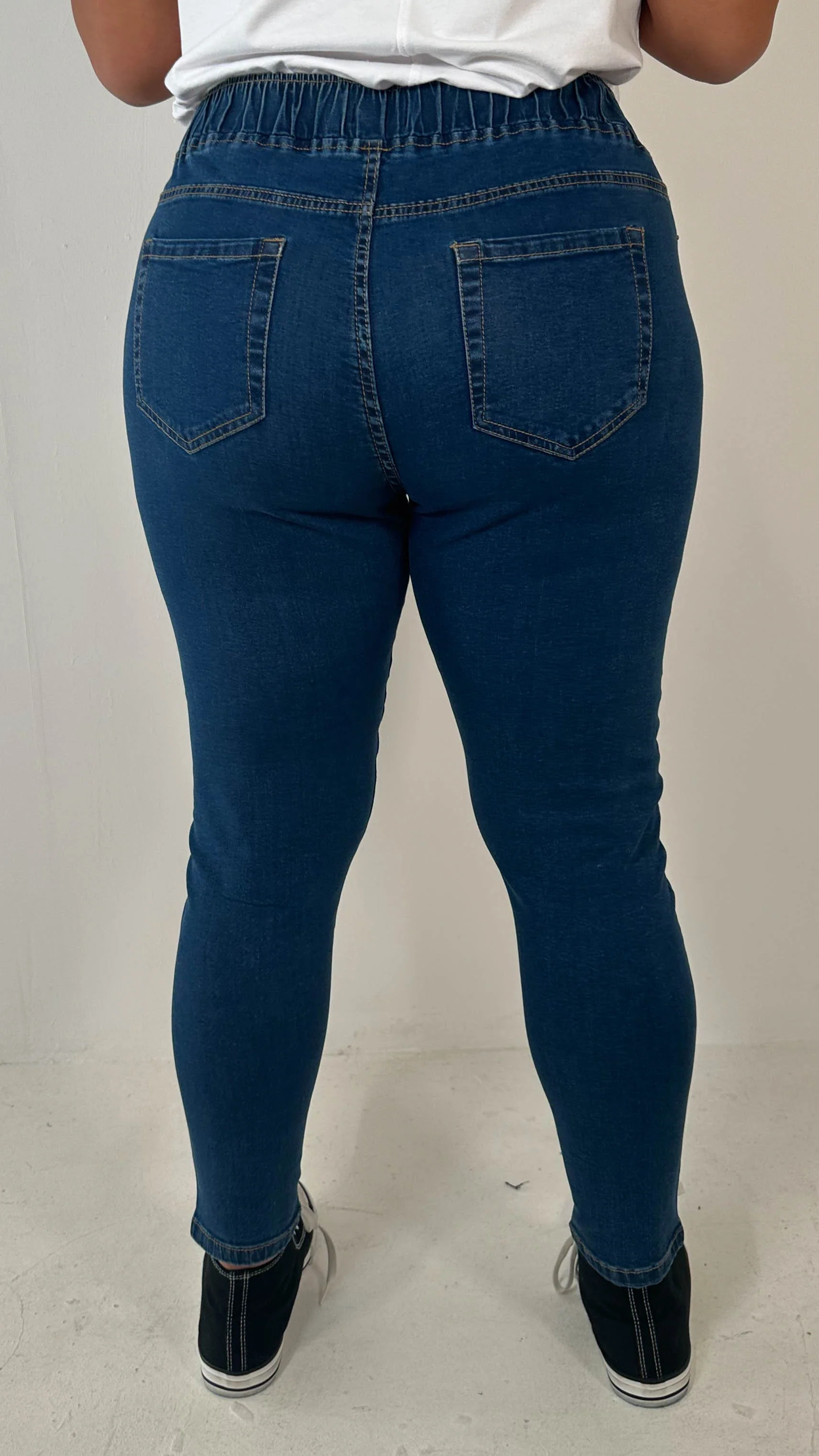 CurveWow Pull On Jegging Mid Blue - Image 8