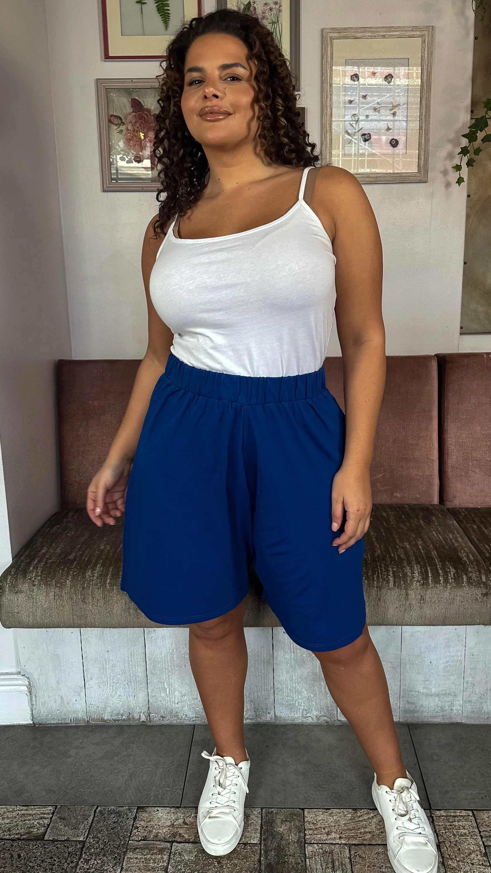 CurveWow Pull On Shorts Blue - Image 3