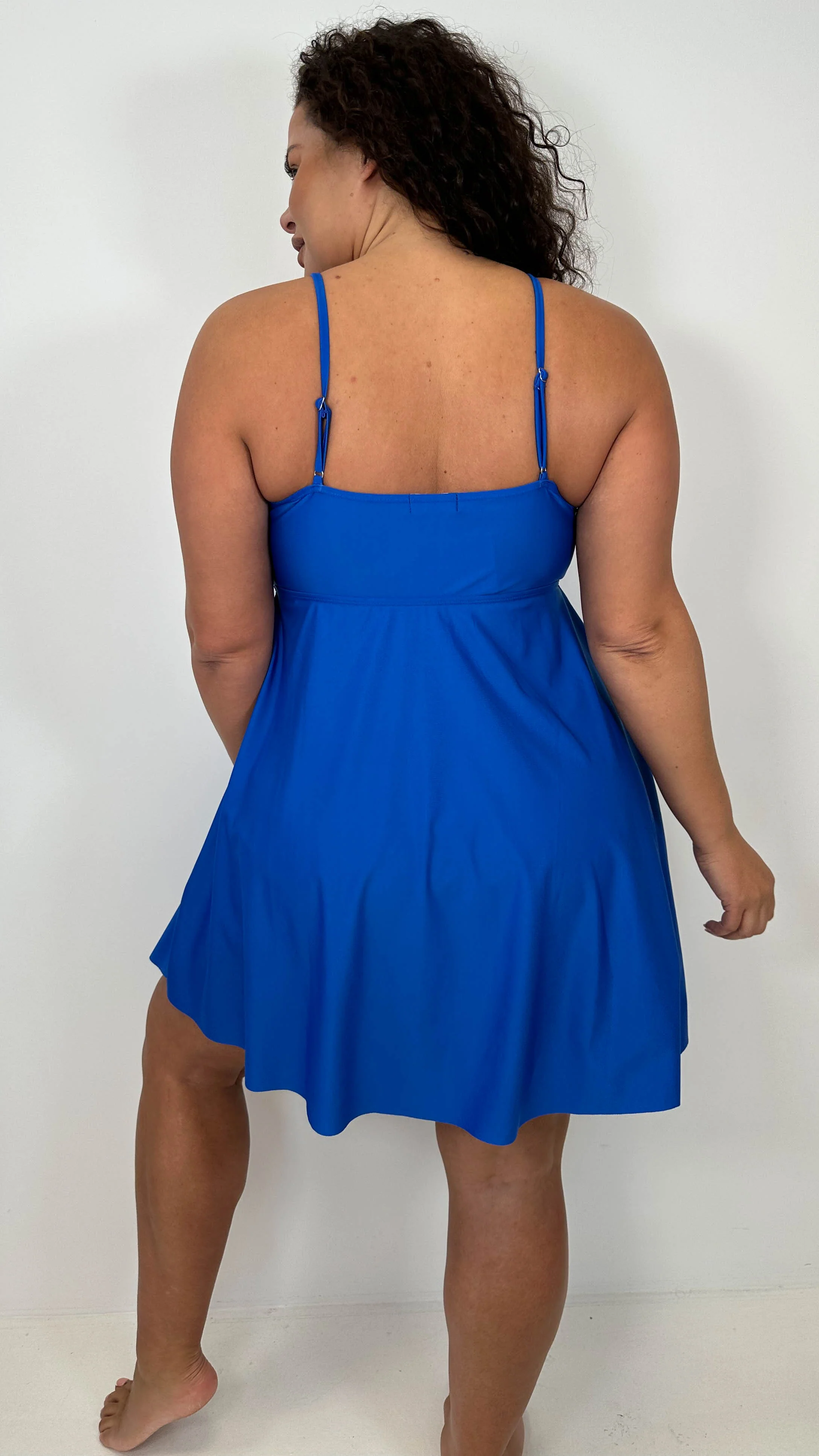 CurveWow Ring Detail Swimdress Cobalt Blue - Image 6