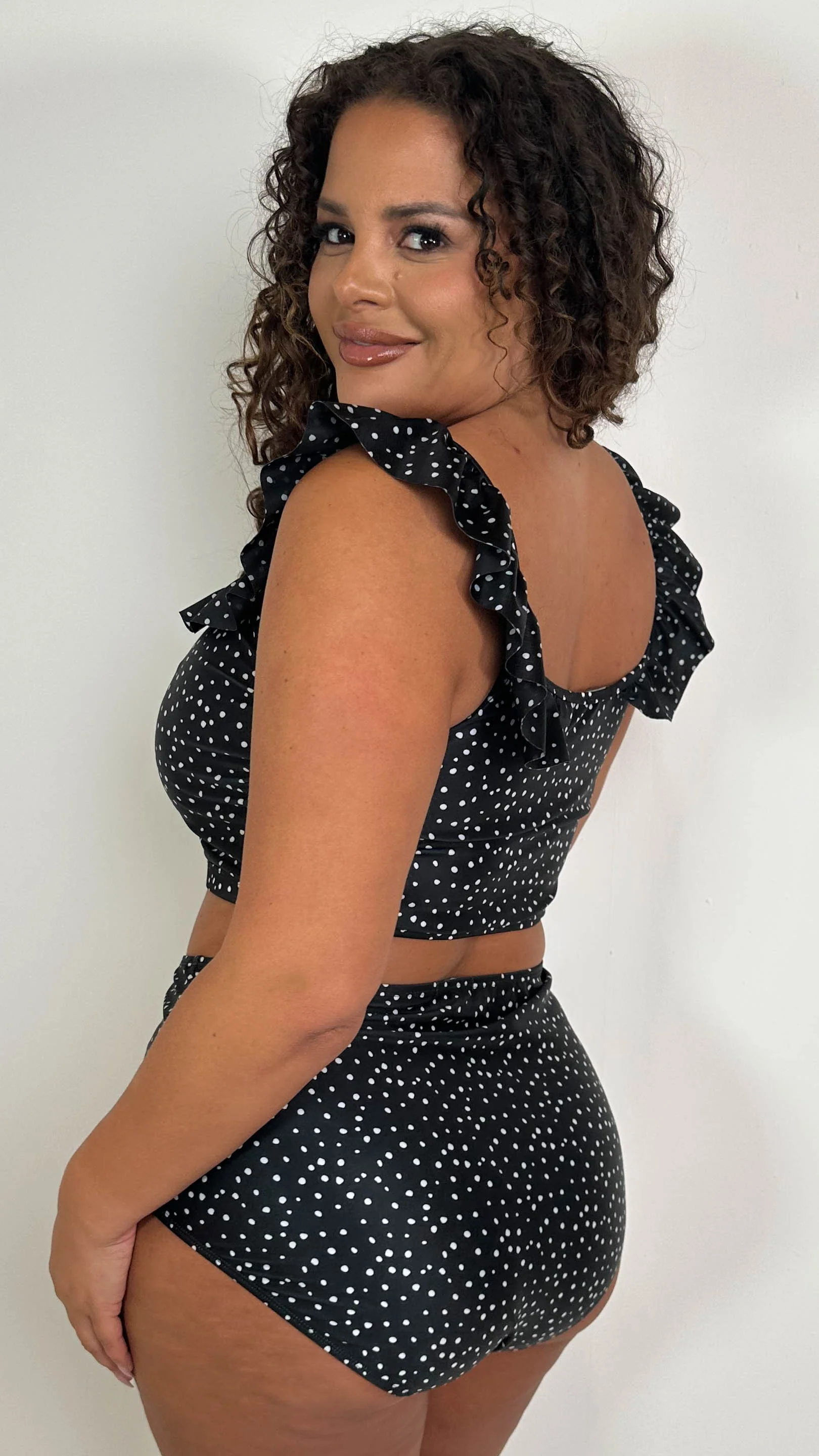CurveWow Ring Front Frill Bikini Top Spot - Image 7
