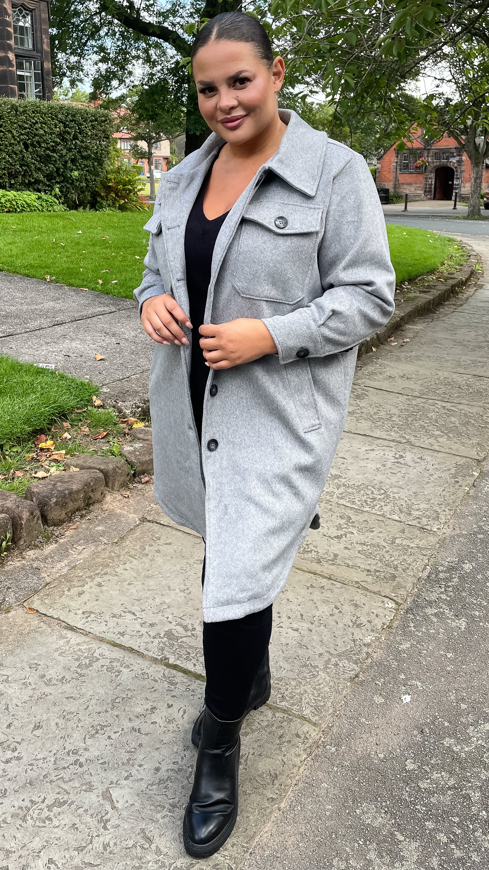 CurveWow Shacket Grey - Image 5