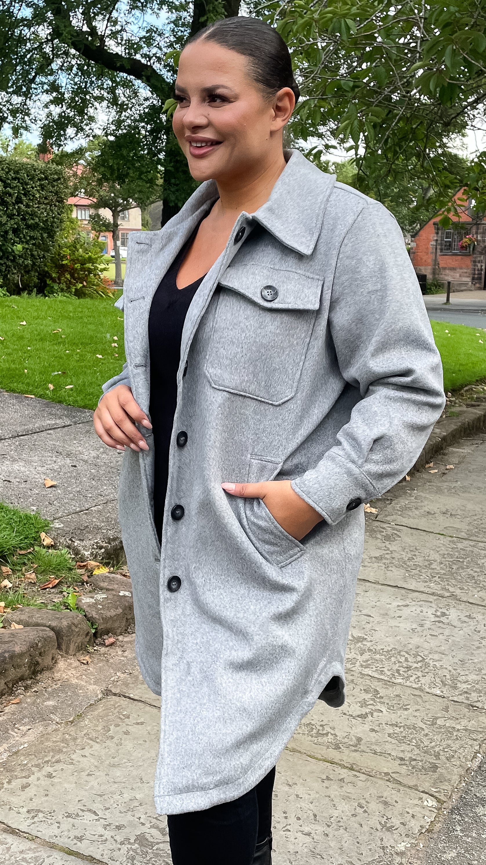 CurveWow Shacket Grey - Image 6