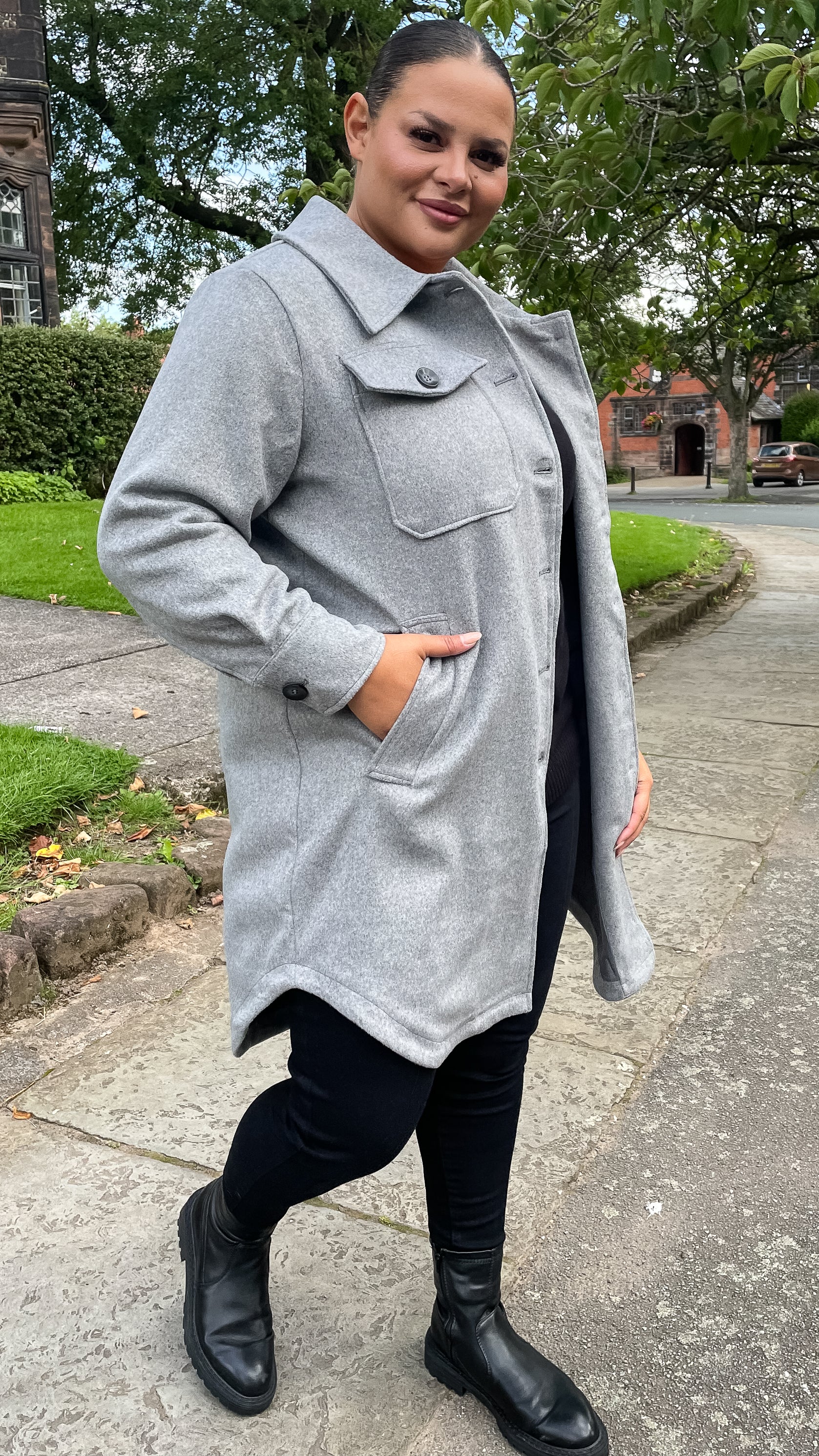 CurveWow Shacket Grey - Image 7