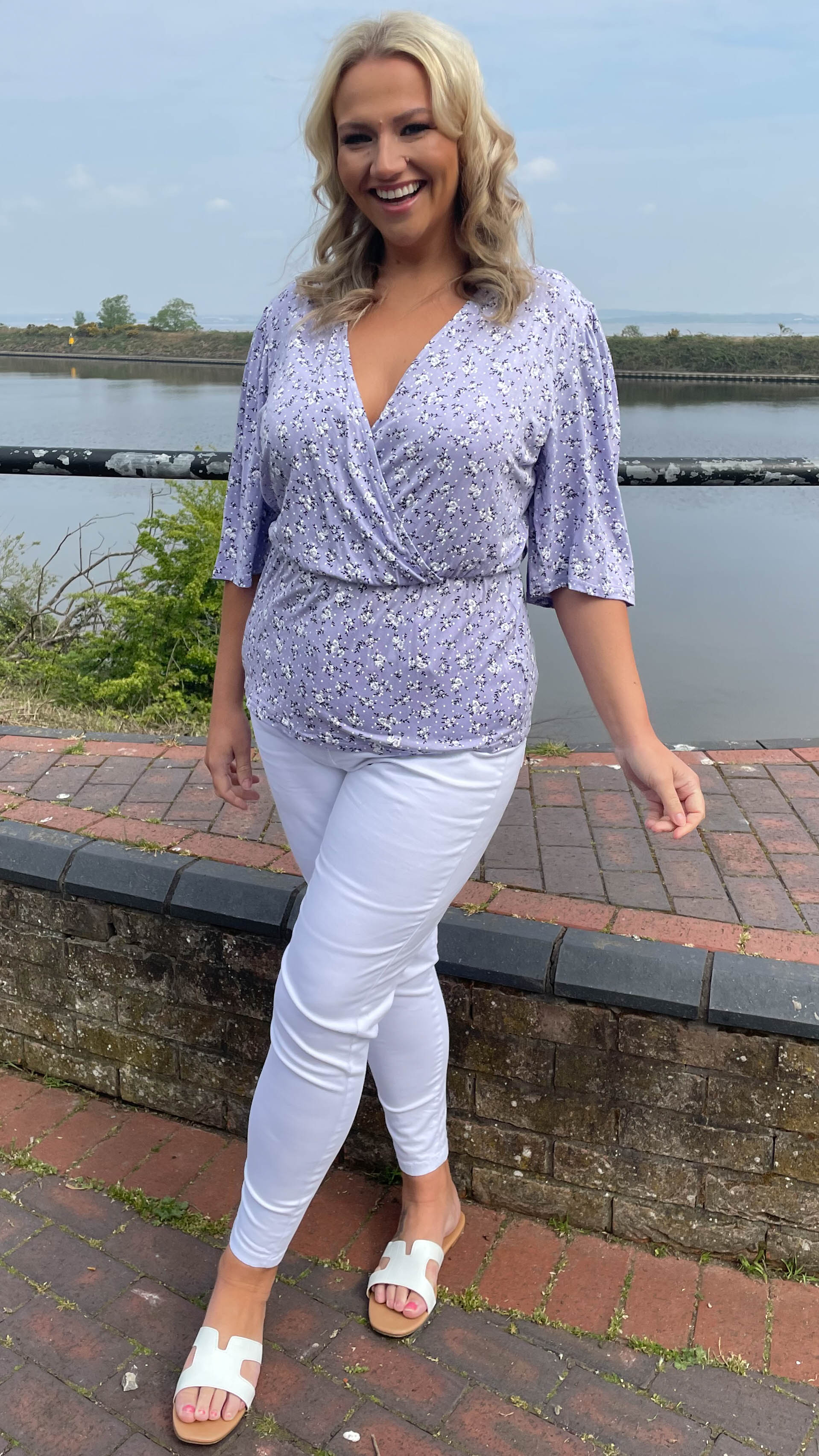 CurveWow Skinny Jeans- White - Image 2