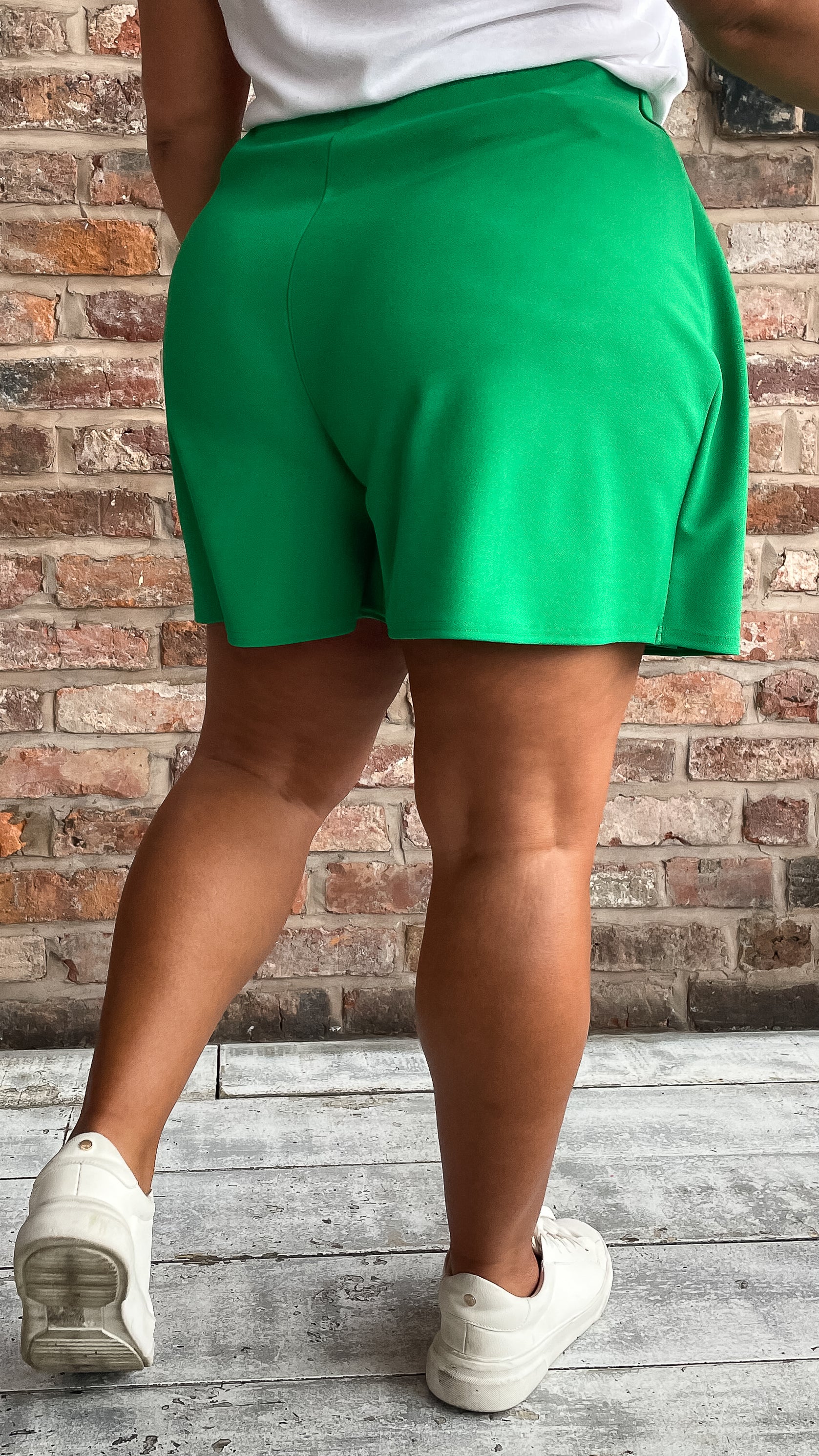 CurveWow Skuba Crepe Skort Green - Image 7